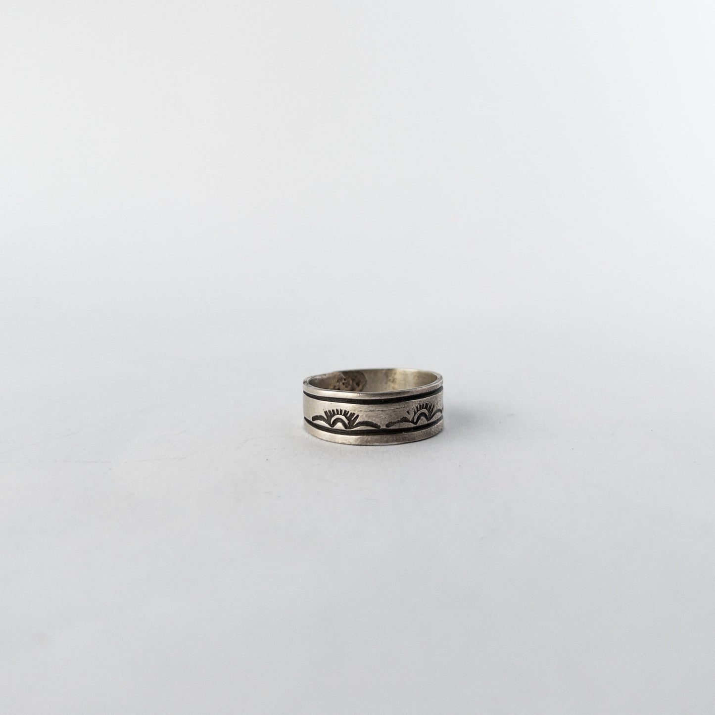 NAVAJO SILVER RING(#18)6mm by RICK ENRIQUEZ var.3
