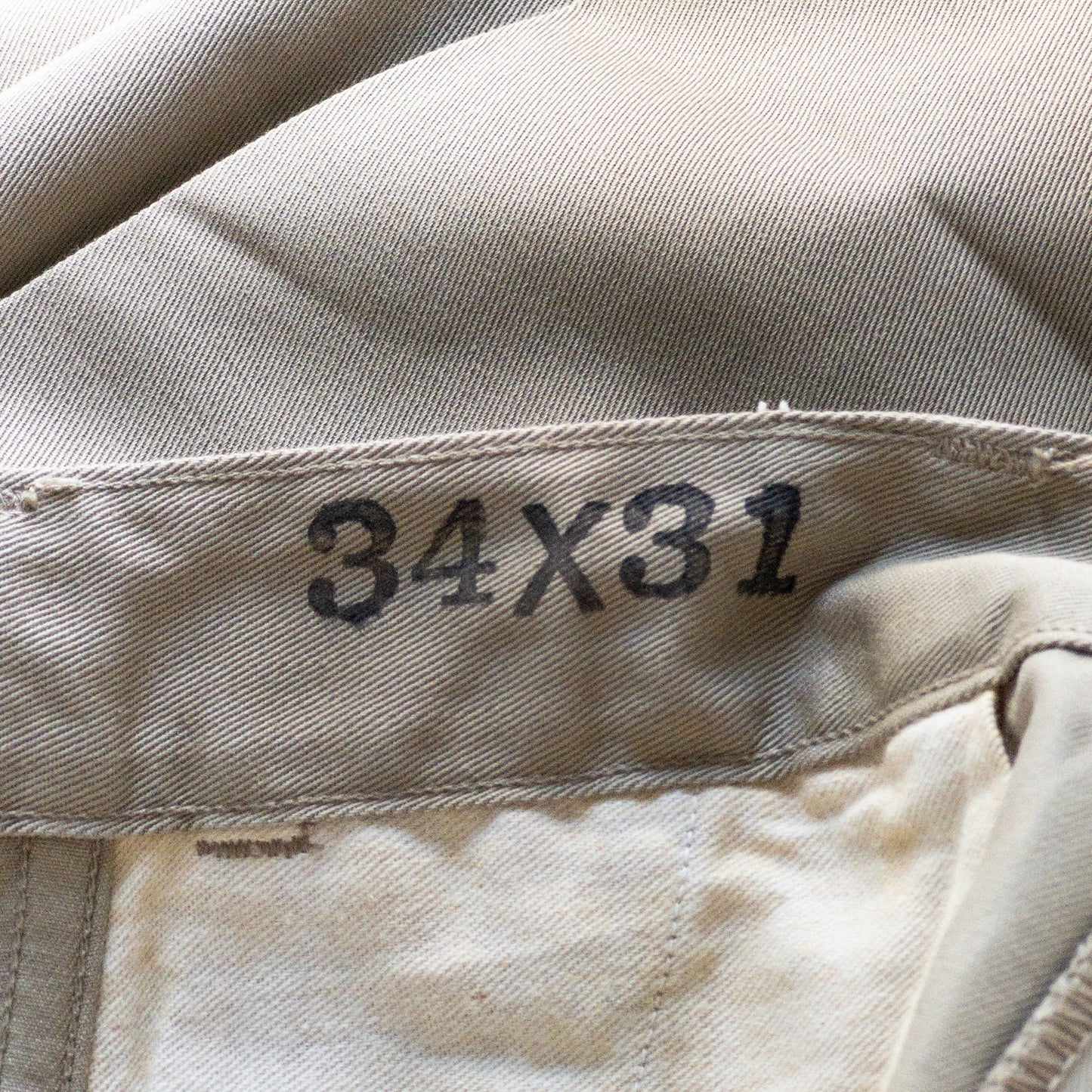 US ARMY M51 LIGHT WEIGHT CHINO TROUSERS PANTS 52'S DEAD STOCK var.1
