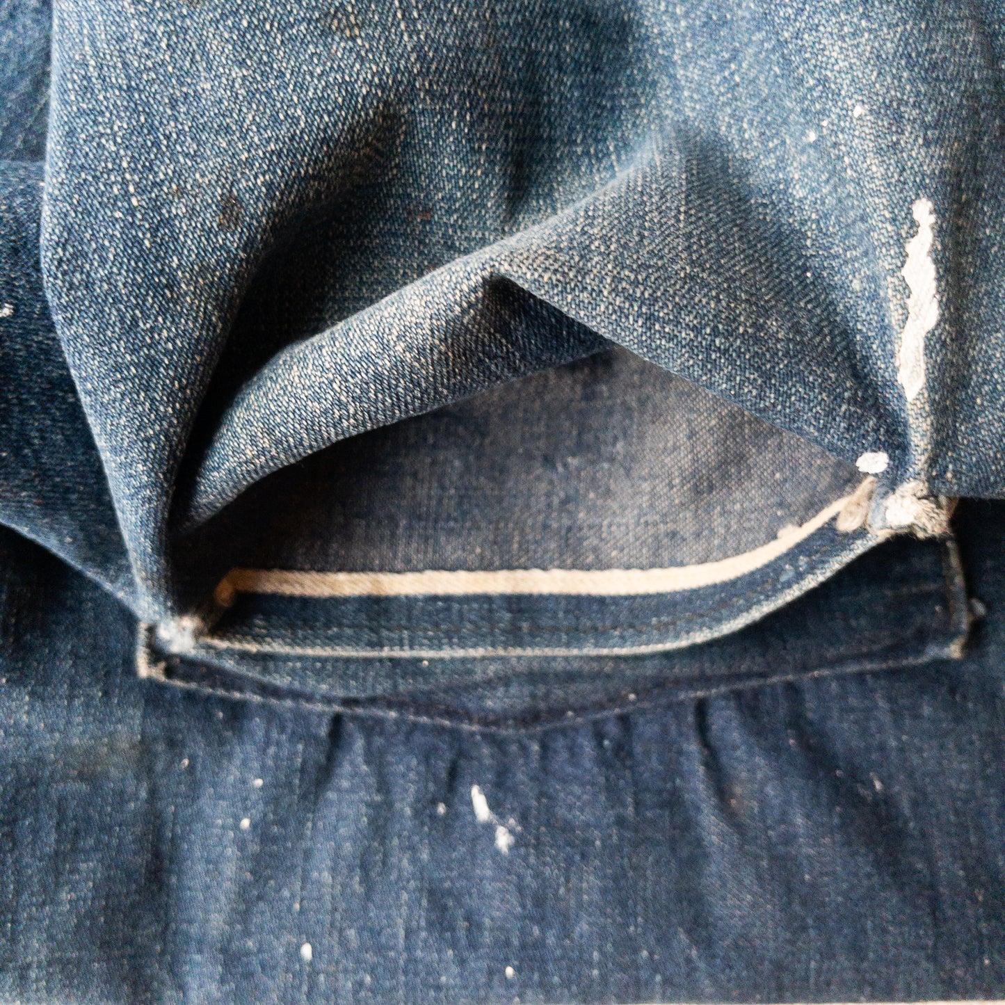 OLD DENIM WORK EPRON 1930-40'S VINTAGE