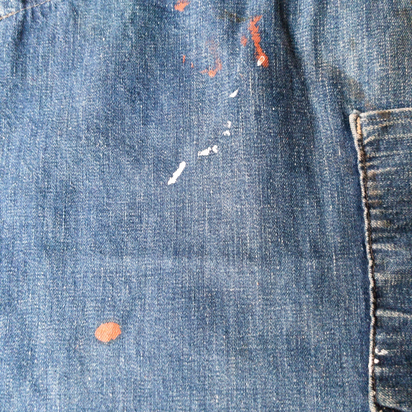 OLD DENIM WORK EPRON 1930-40'S VINTAGE