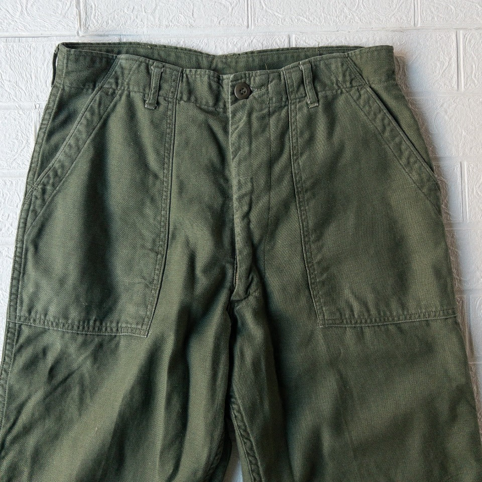 U.S. ARMY COTTON SATEEN BAKER PANTS 1960'S VINTAGE(OG107)