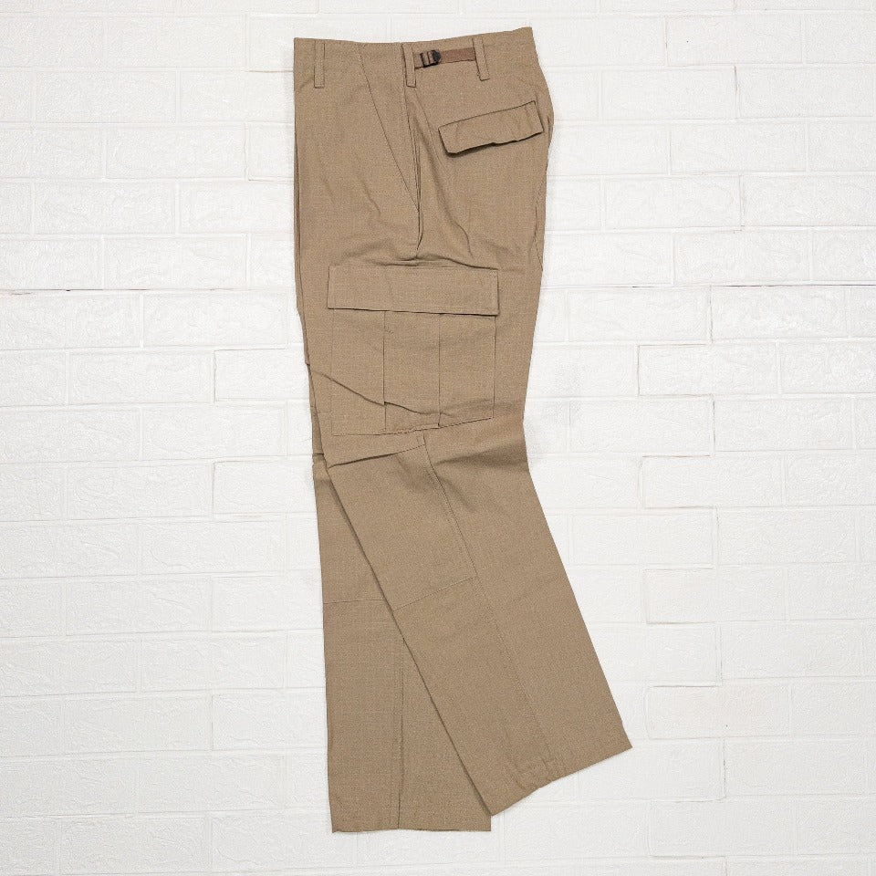 U.S. ARMY BDU RIPSTOP CARGO PANTS 1980'S(COTTON100)KHAKI