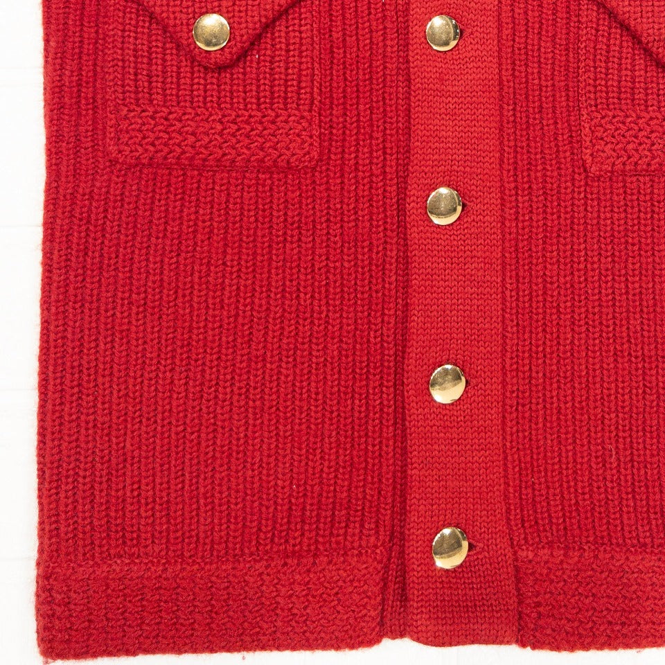 BRITISH WOMEN’S KNIT 1950'S VINTAGE(RED)
