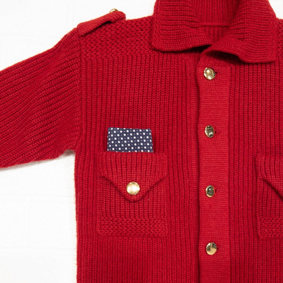 BRITISH WOMEN’S KNIT 1950'S VINTAGE(RED)