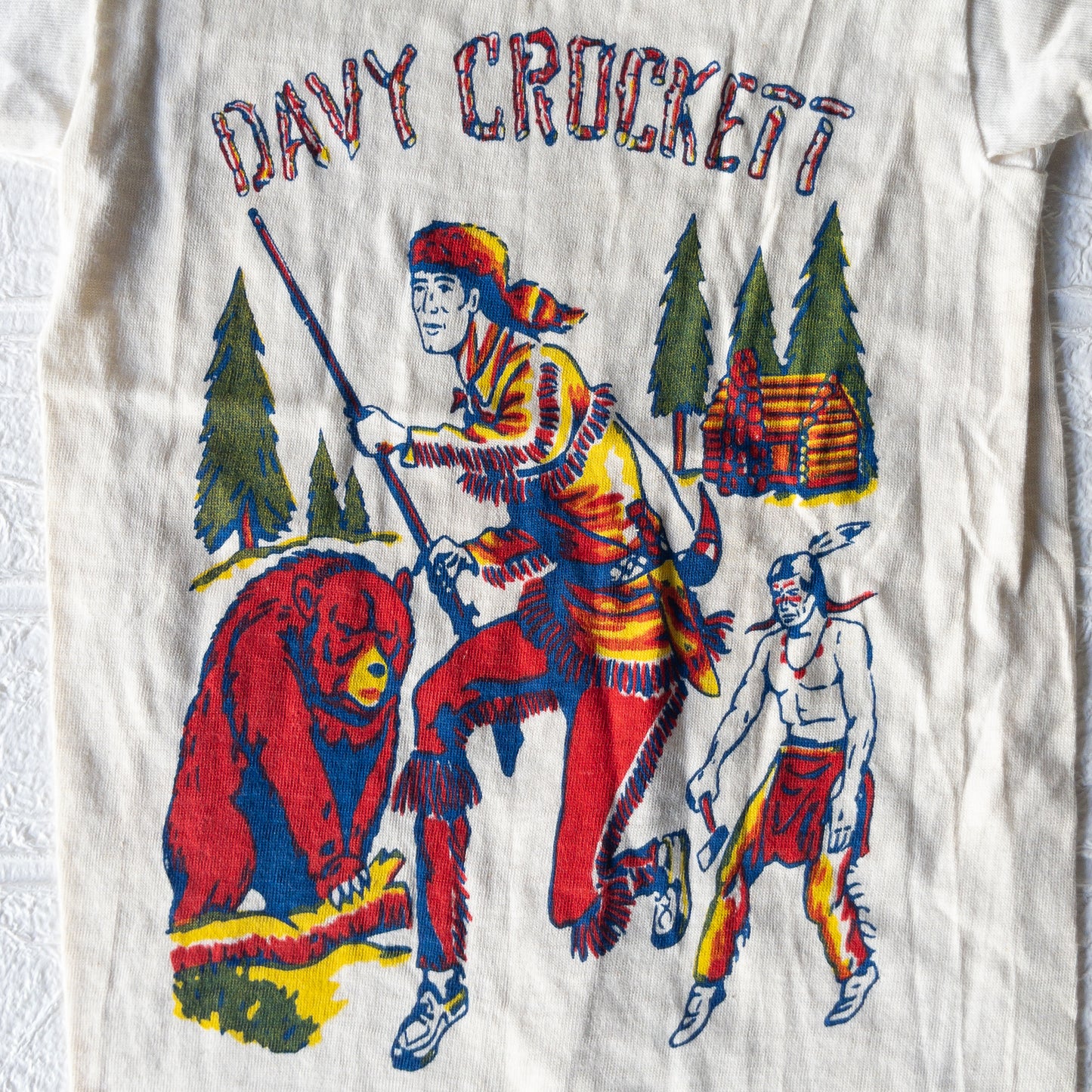 DAVY CROCKETT KIDS T-SHIRTS DEAD STOCK 1940'S