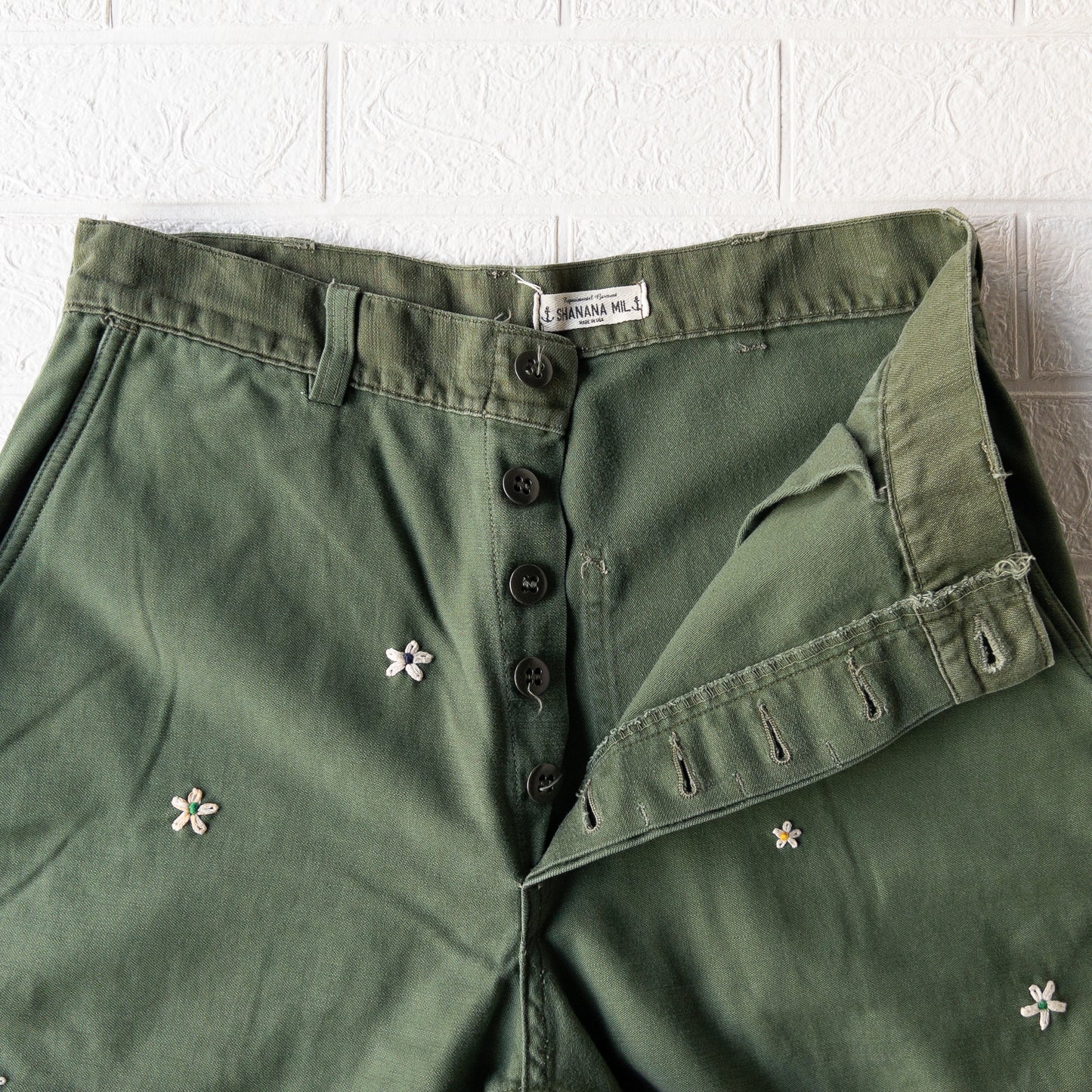SHANANA MIL DAISY® U.S. ARMY COTTON SATEEN BAKER PANTS(OG107)var.1