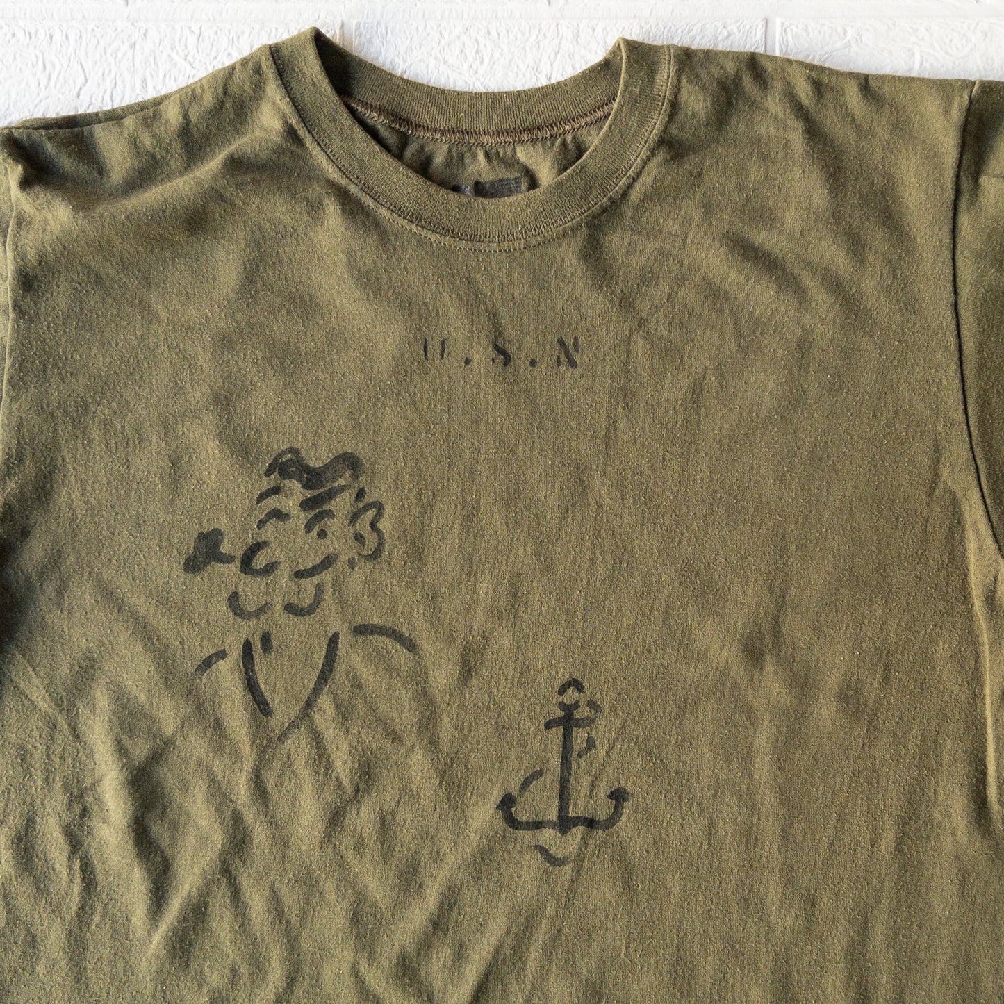 SHANANA MIL GYPSY HAND PAINT USN POPEYE TEE (OG)var.3
