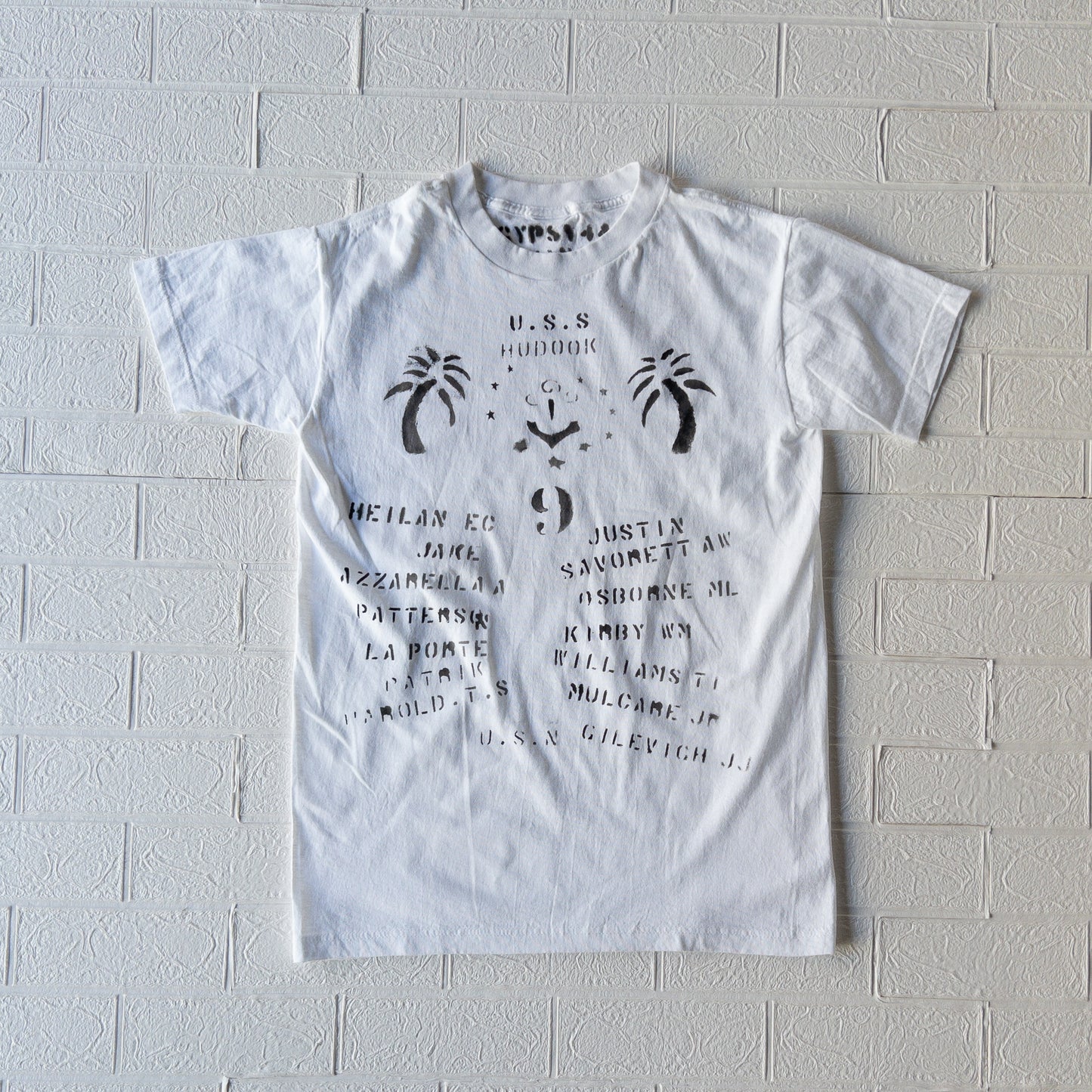SHANANA MIL GYPSY HAND PAINT USN STENCIL TEE var.1