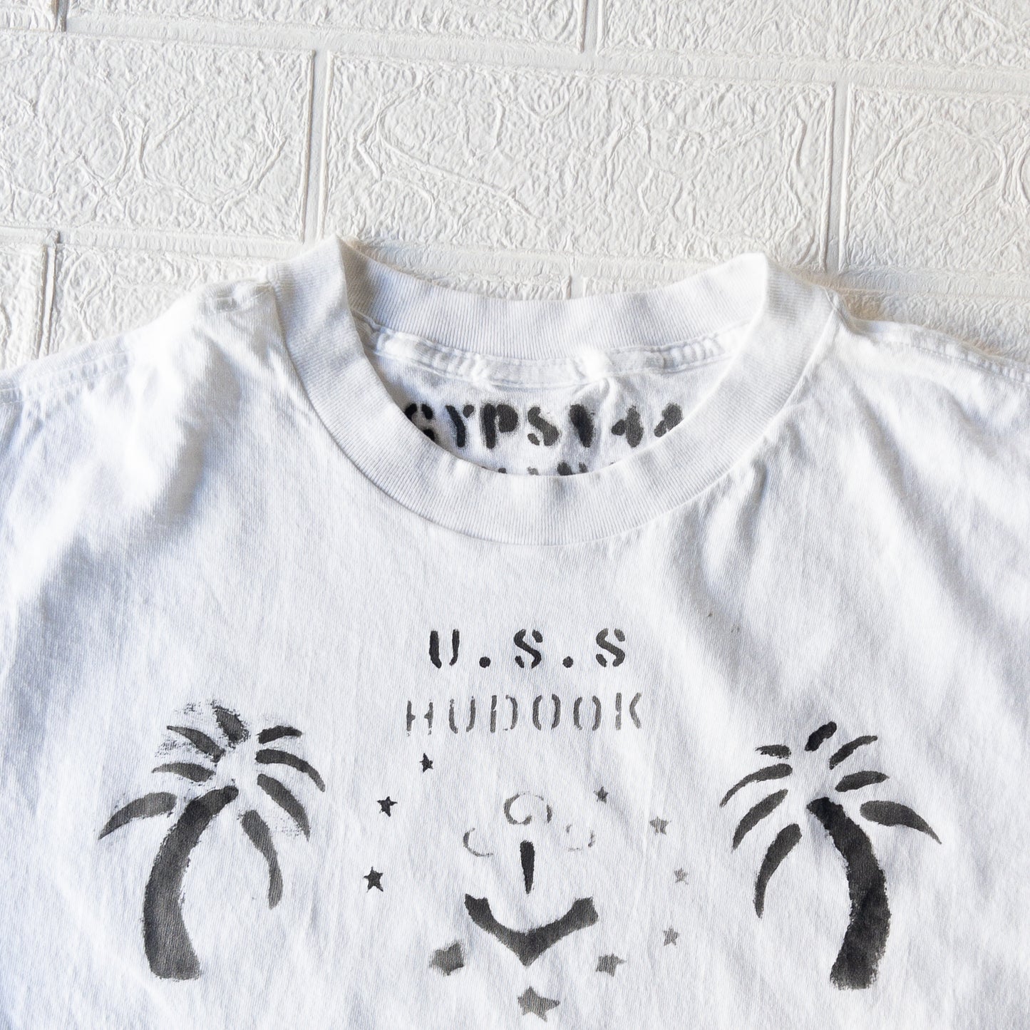 SHANANA MIL GYPSY HAND PAINT USN STENCIL TEE var.1