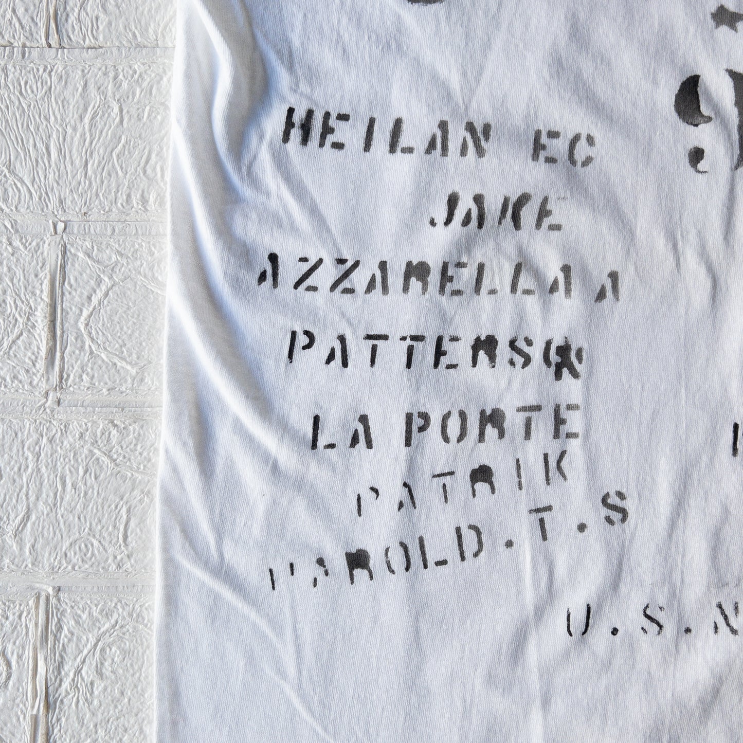 SHANANA MIL GYPSY HAND PAINT USN STENCIL TEE var.1