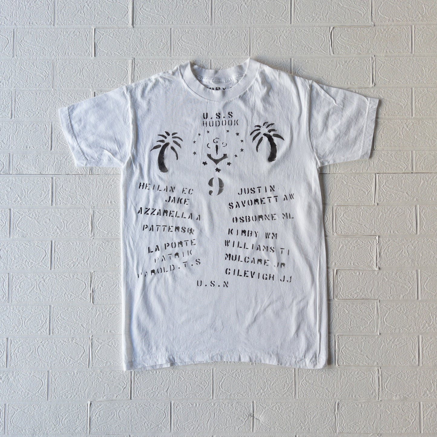 SHANANA MIL GYPSY HAND PAINT USN STENCIL TEE  var.2