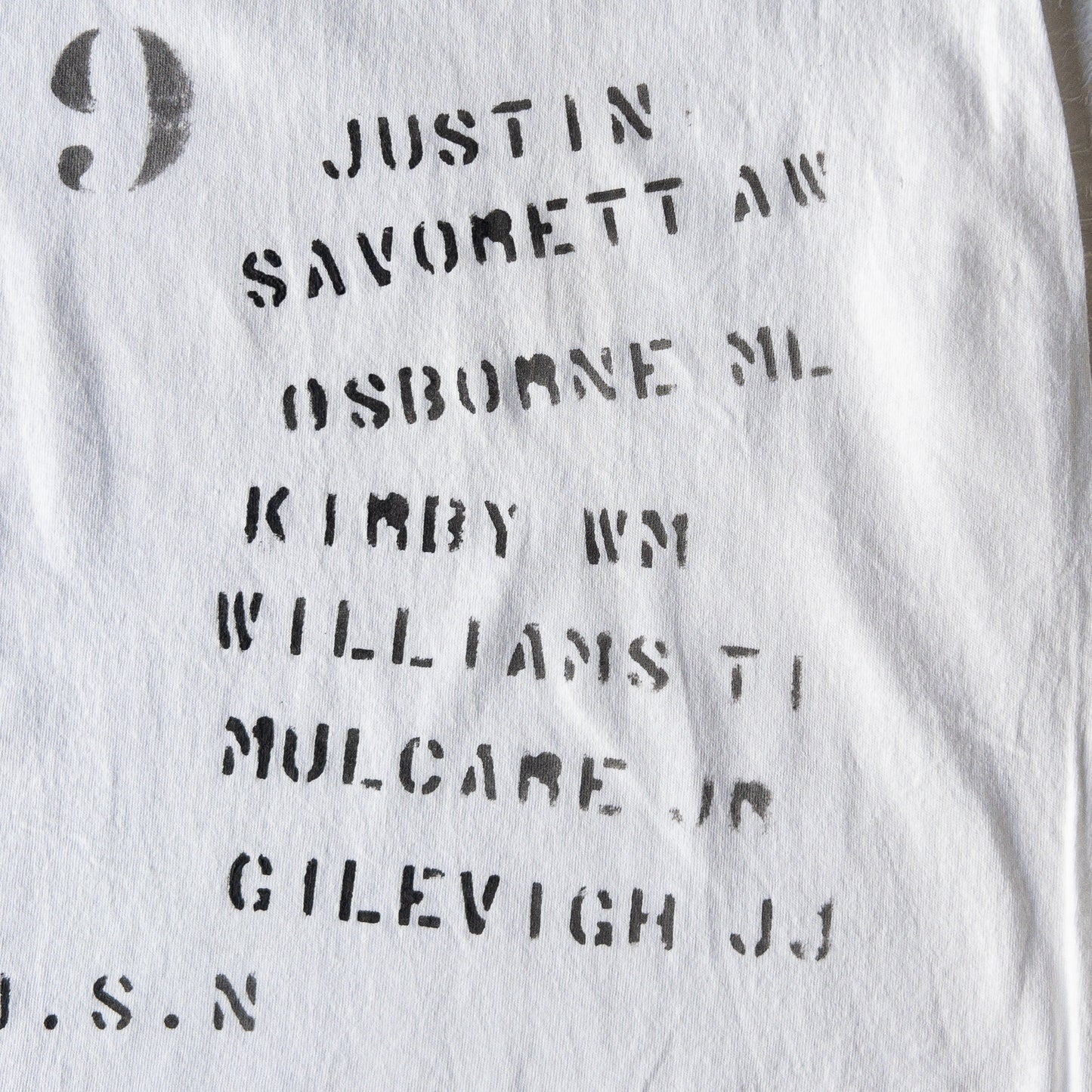 SHANANA MIL GYPSY HAND PAINT USN STENCIL TEE  var.2