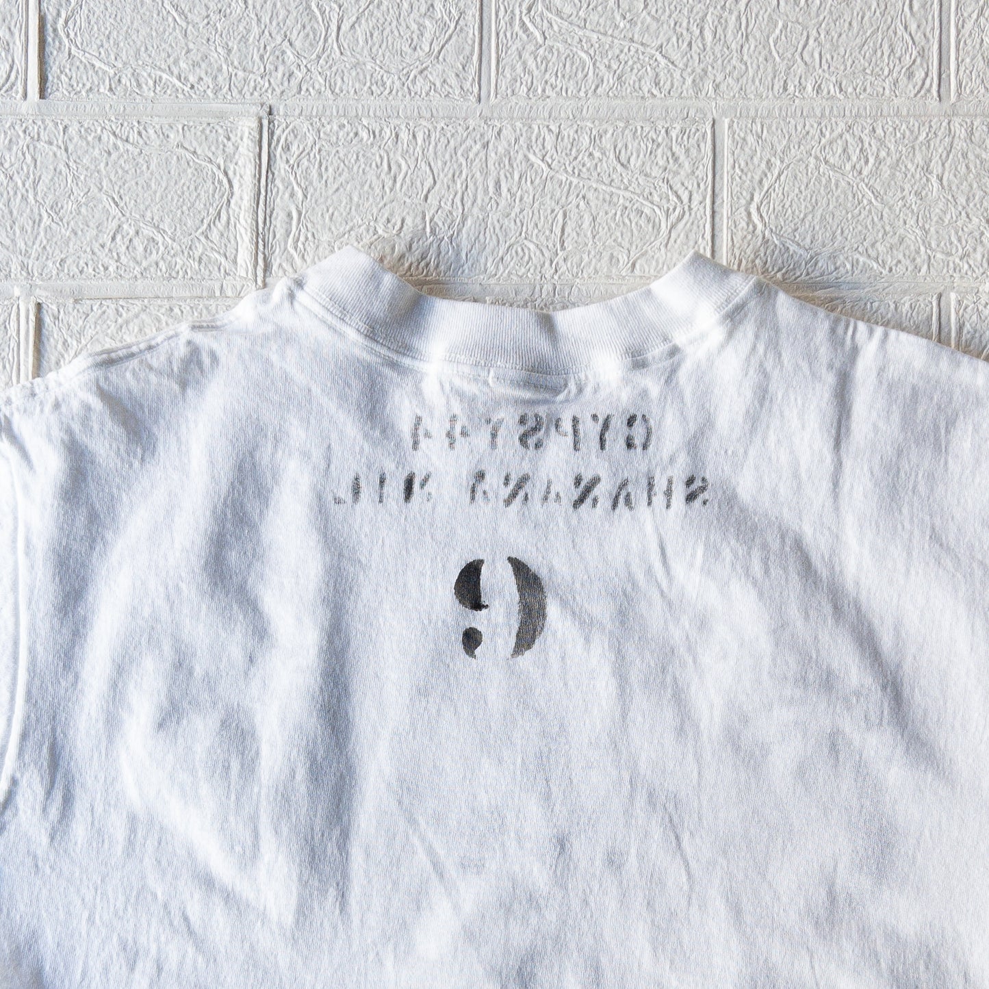 SHANANA MIL GYPSY HAND PAINT USN STENCIL TEE  var.2