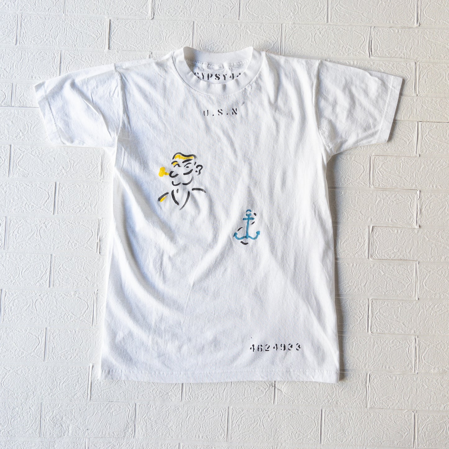 SHANANA MIL GYPSY HAND PAINT USN POPEYE TEE var.2