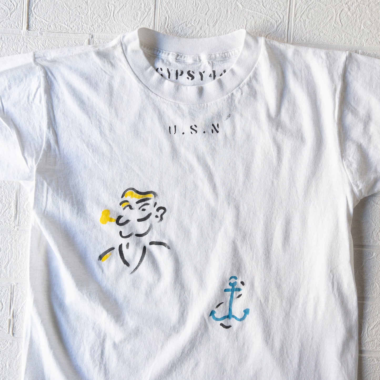 SHANANA MIL GYPSY HAND PAINT USN POPEYE TEE var.2