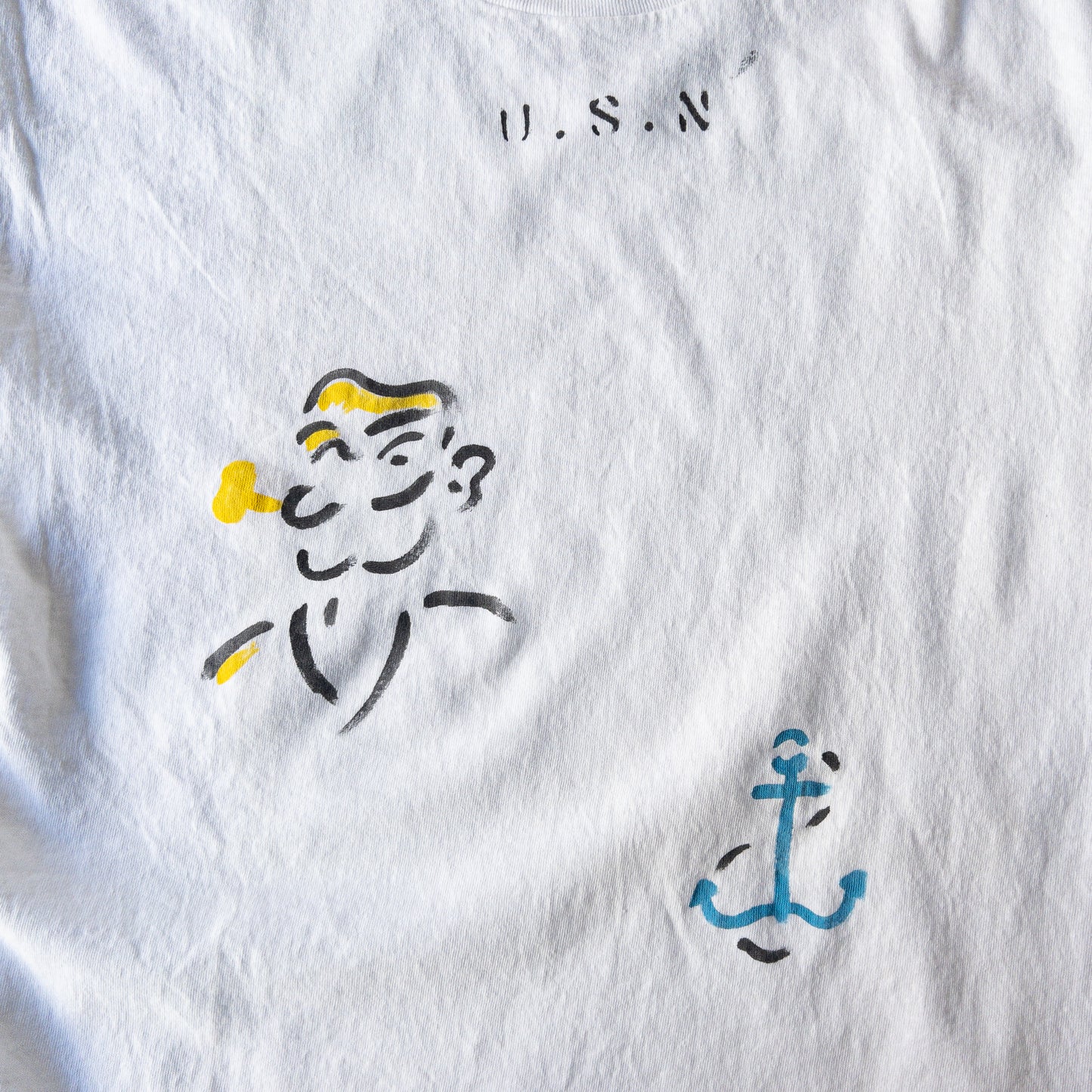 SHANANA MIL GYPSY HAND PAINT USN POPEYE TEE var.2