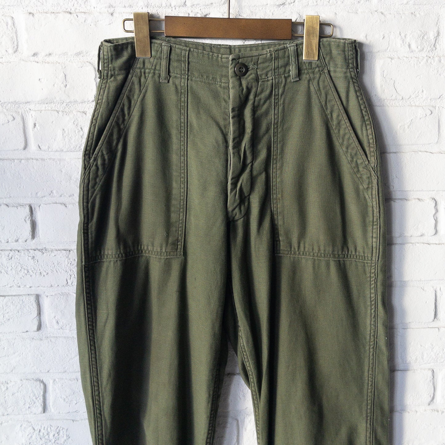 U.S. ARMY COTTON SATEEN BAKER PANTS 1970'S VINTAGE(OG107)