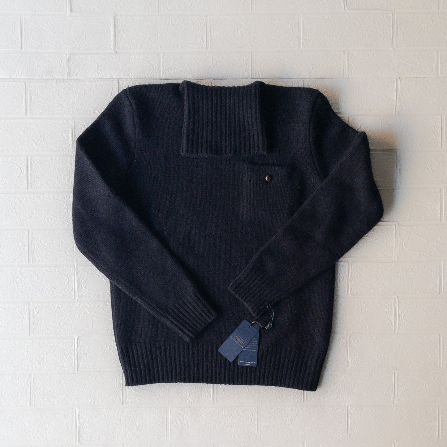 POLO RALPH LAUREN WOOL CASHIMERE POCKET TURTLE KNIT