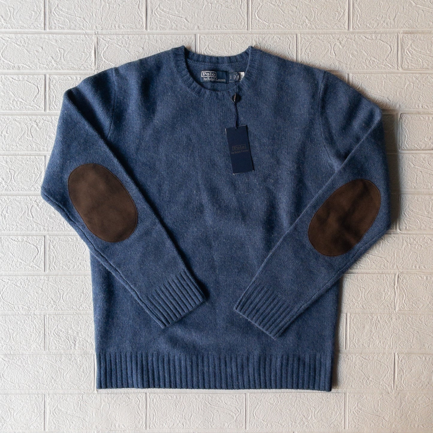 POLO RALPH LAUREN SUEDE PATCH KNIT