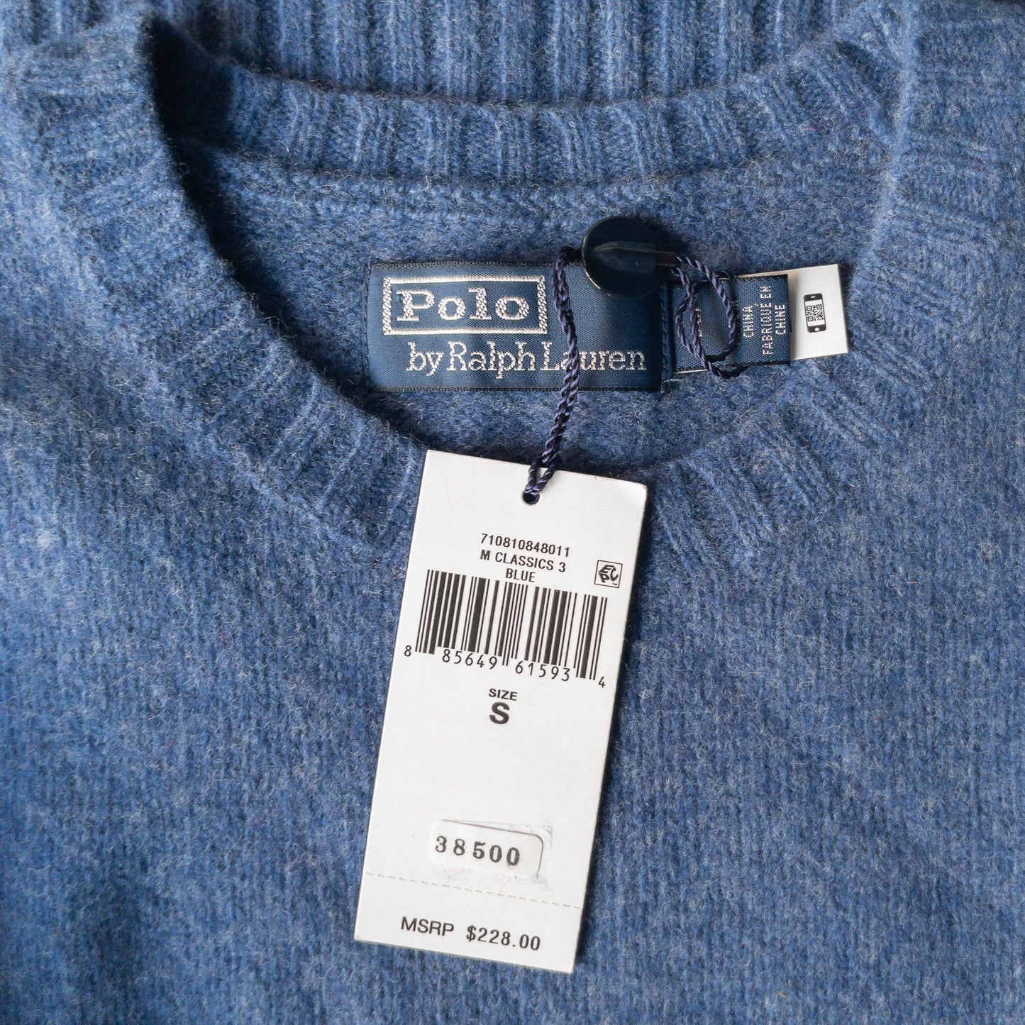 POLO RALPH LAUREN SUEDE PATCH KNIT