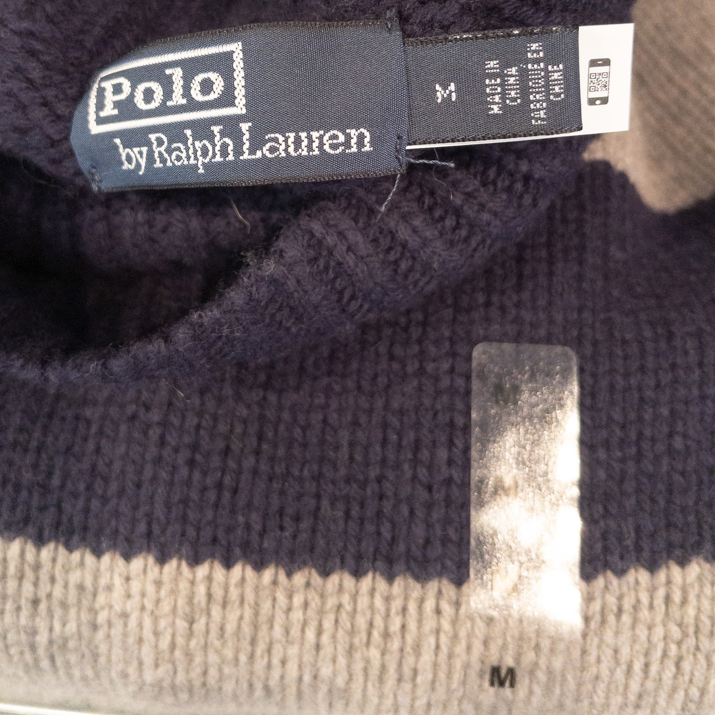 POLO RALPH LAUREN WOOL CASHIMERE STRIPE TURTLE KNIT
