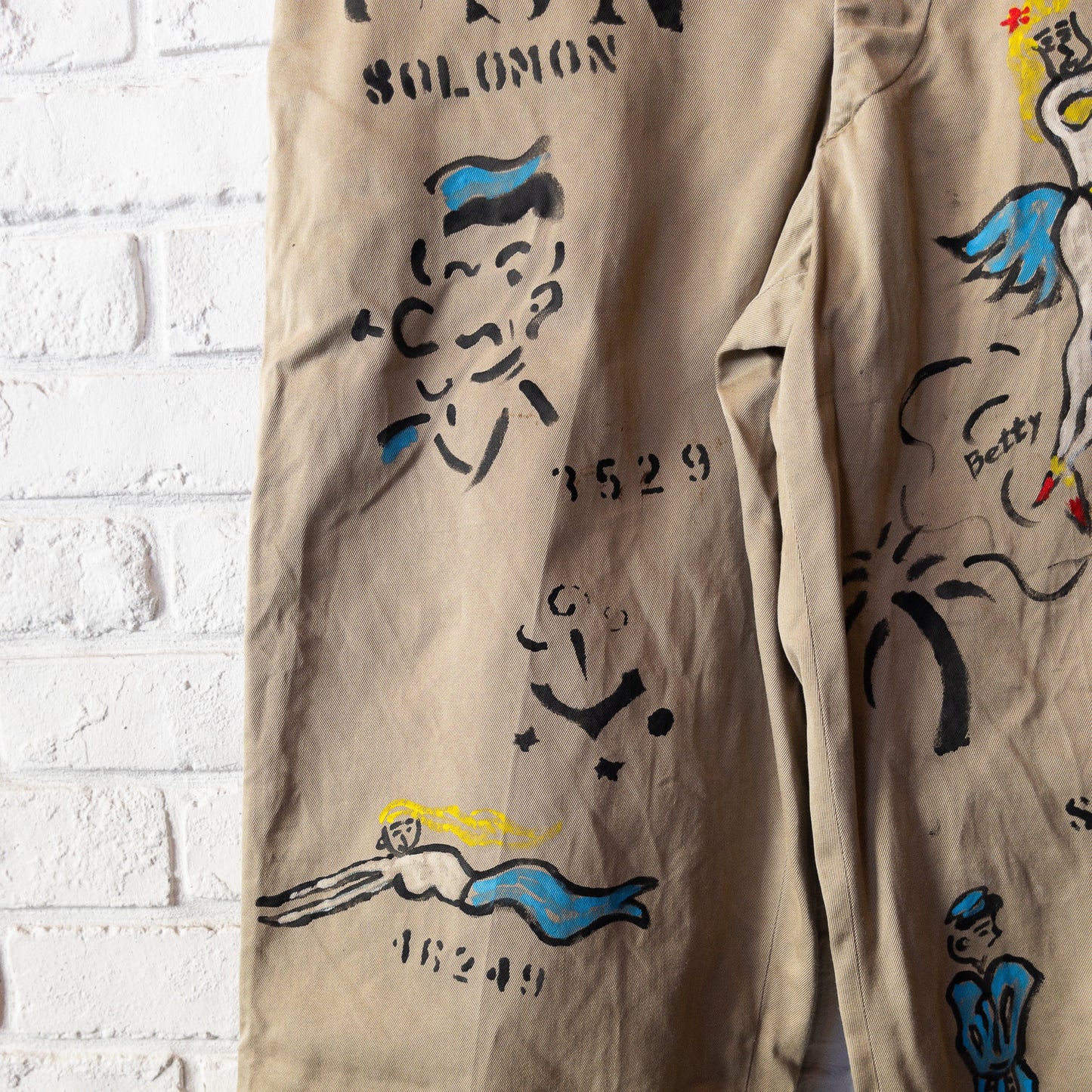 SHANANAMIL GYPSY USN PINUP HAND DRAWN CHINO PANTS VINTAGE VAR.2