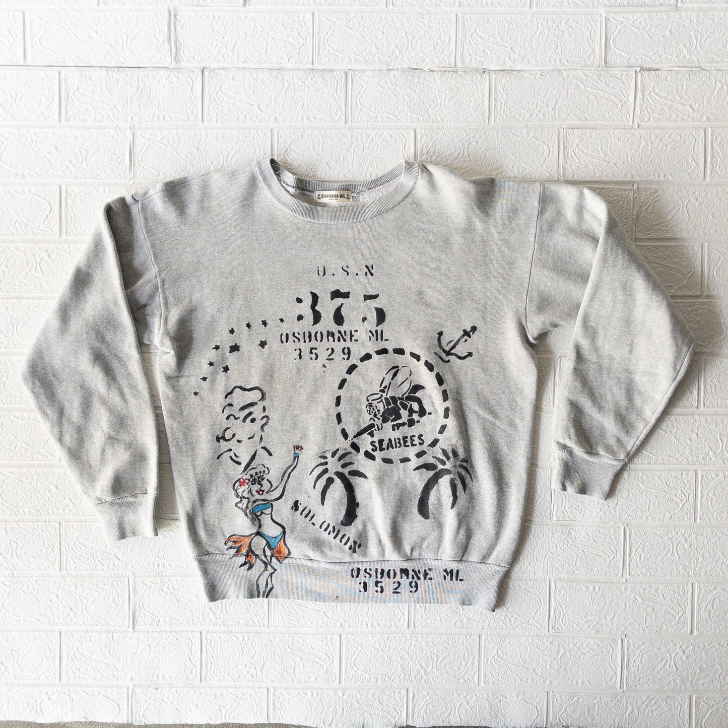 SHANANAMIL GYPSY USN PINUP HAND DRAWN VINTAGE SWEAT SHIRTS LIMITED EDITION 006