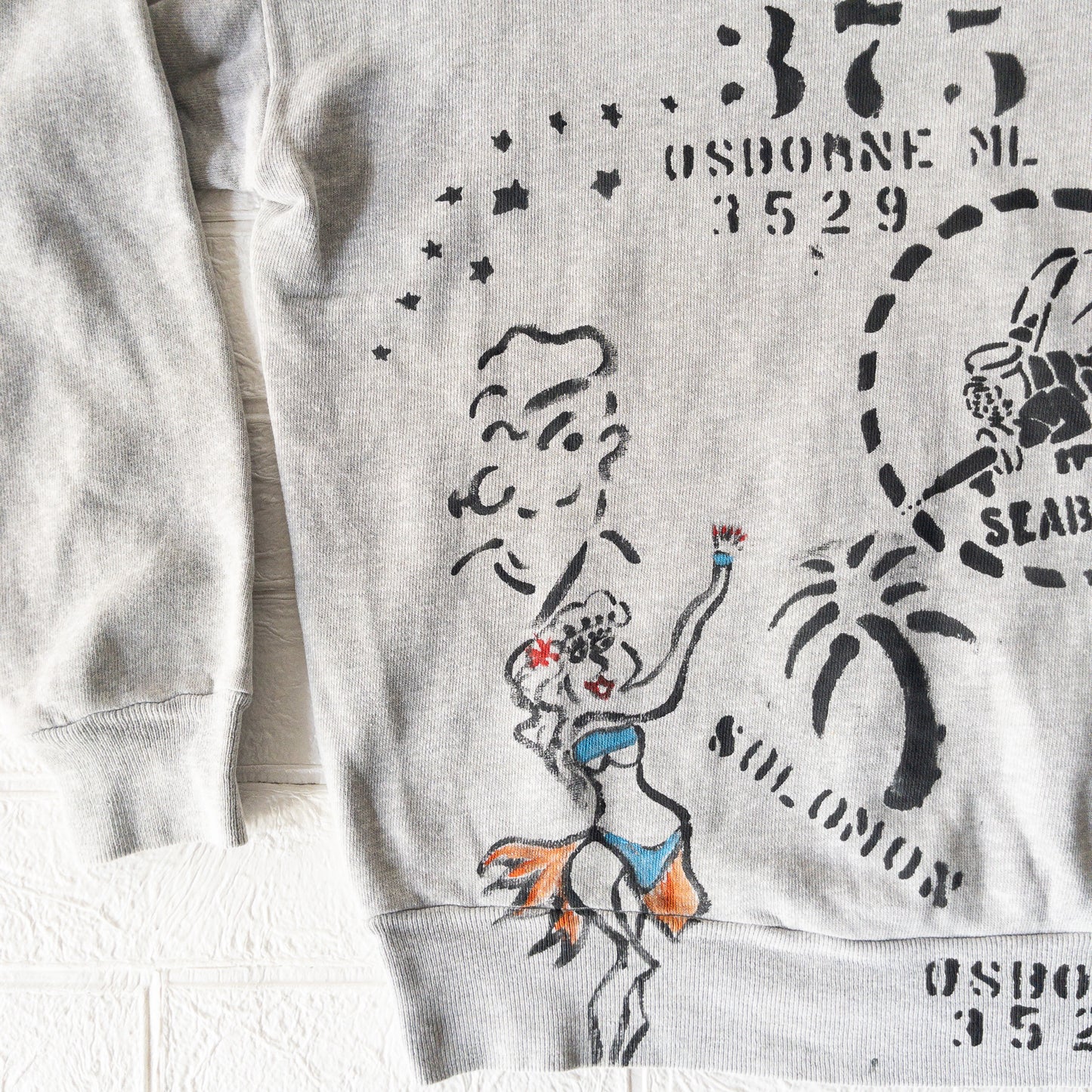 SHANANAMIL GYPSY USN PINUP HAND DRAWN VINTAGE SWEAT SHIRTS LIMITED EDITION 006
