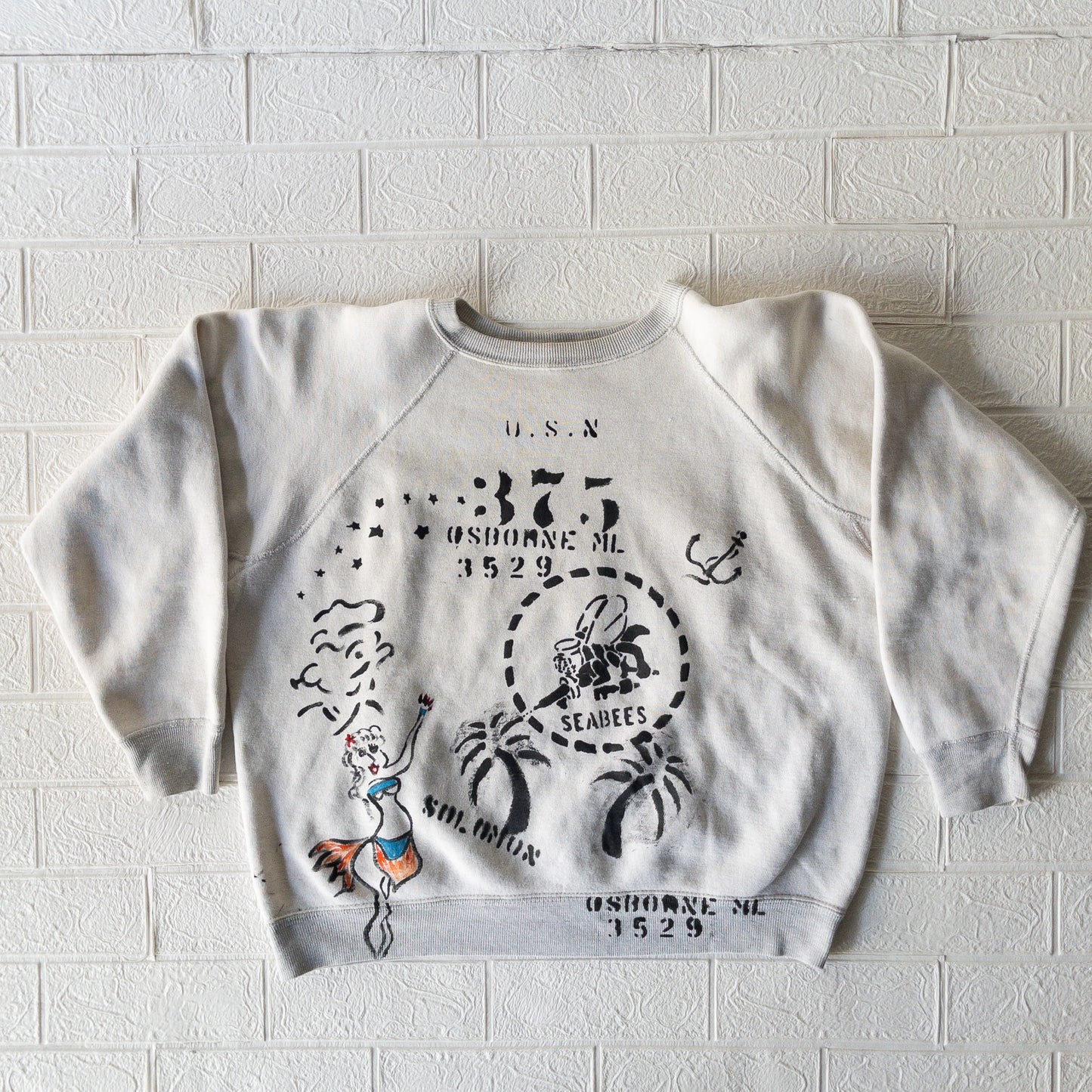 SHANANAMIL GYPSY USN PINUP HAND DRAWN VINTAGE SWEAT SHIRTS LIMITED EDITION 003