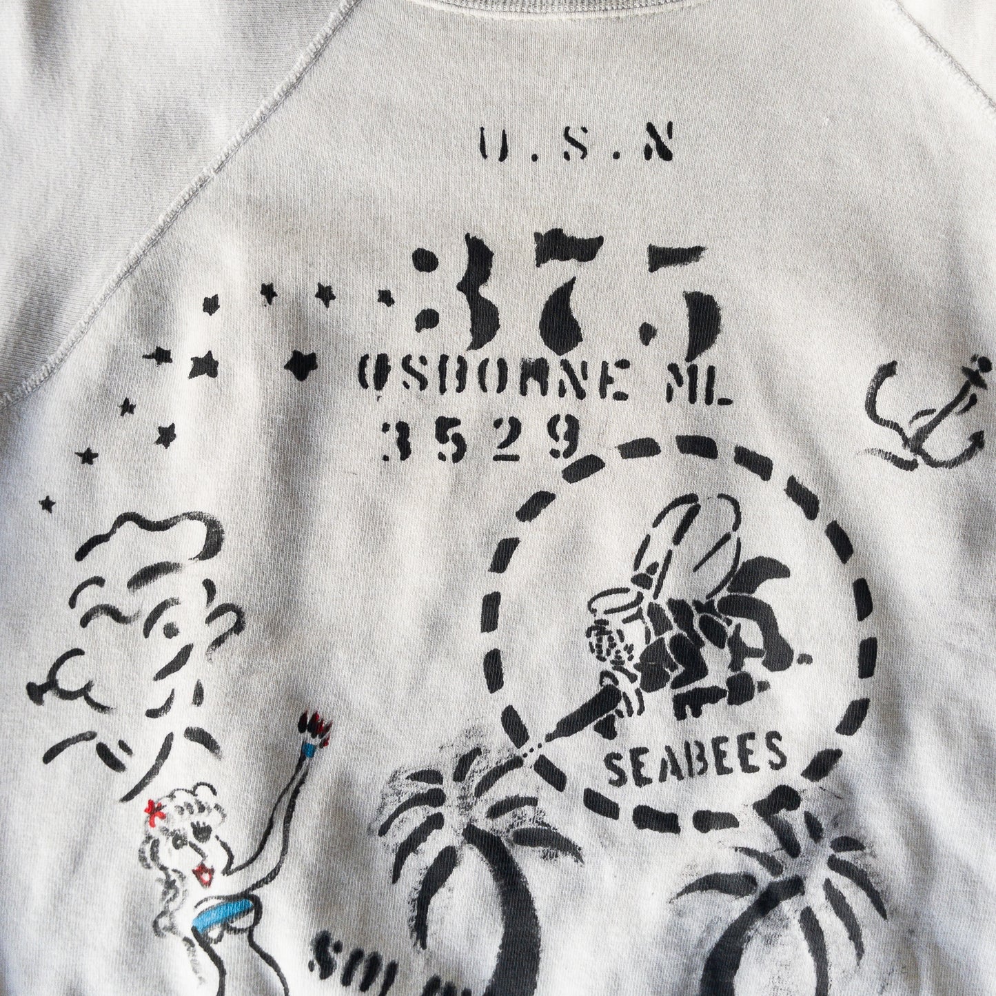 SHANANAMIL GYPSY USN PINUP HAND DRAWN VINTAGE SWEAT SHIRTS LIMITED EDITION 003