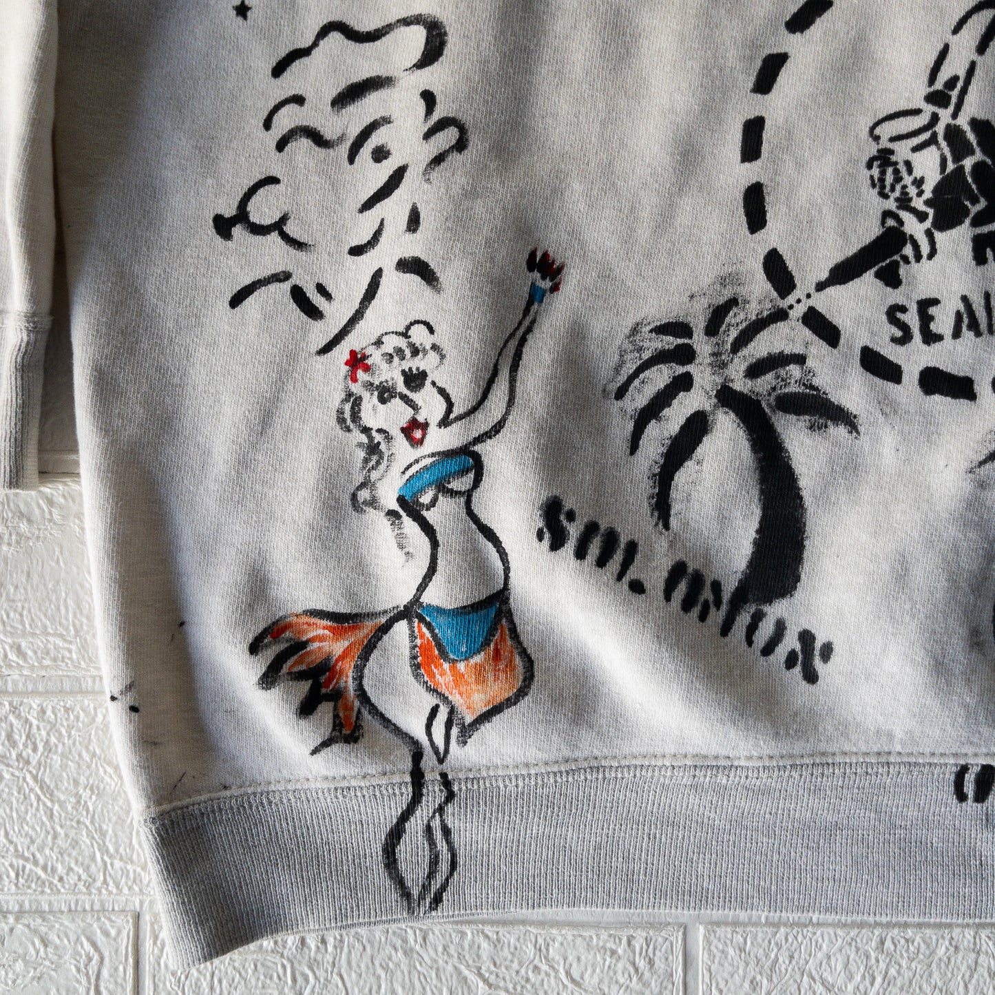 SHANANAMIL GYPSY USN PINUP HAND DRAWN VINTAGE SWEAT SHIRTS LIMITED EDITION 003