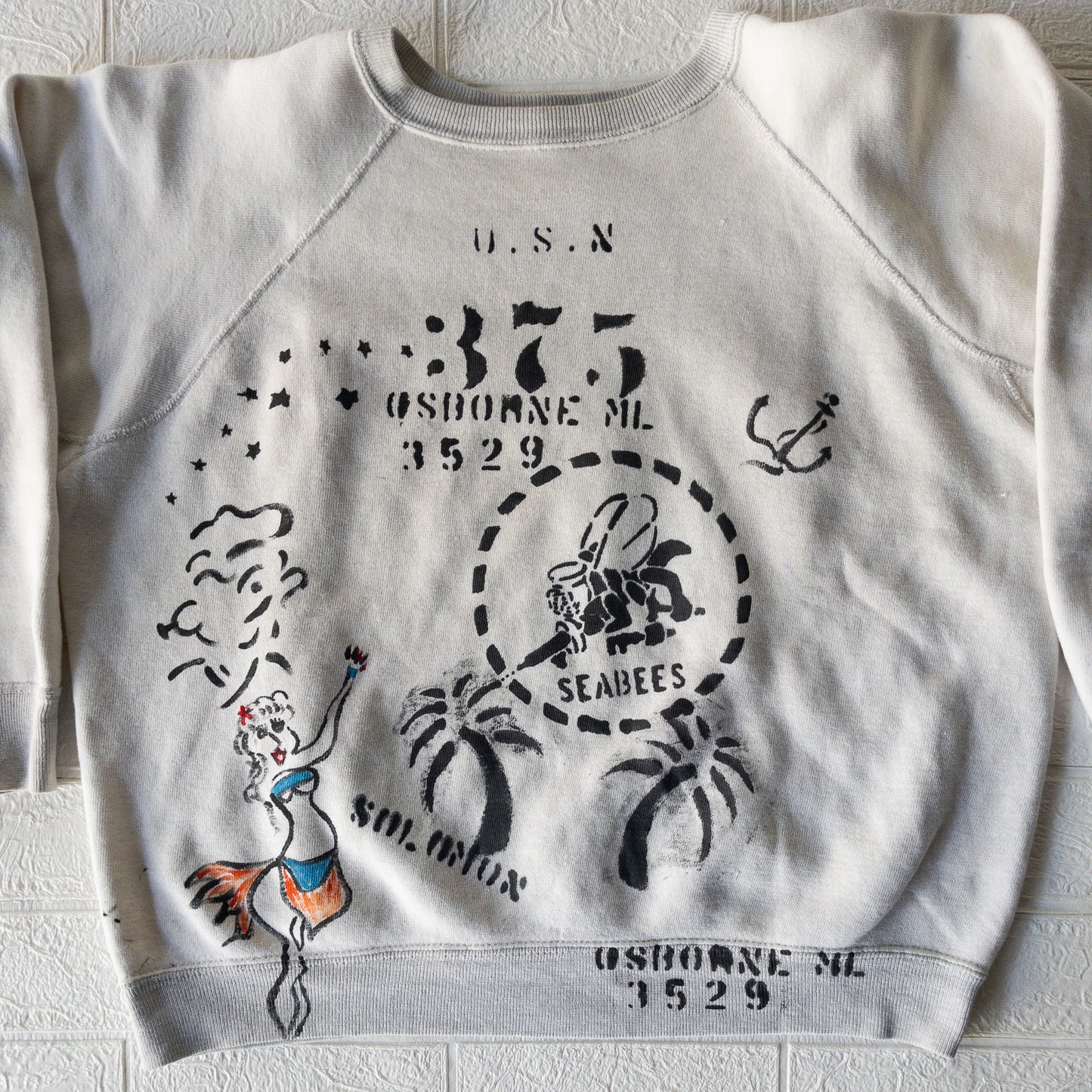 SHANANAMIL GYPSY USN PINUP HAND DRAWN VINTAGE SWEAT SHIRTS LIMITED EDITION 003
