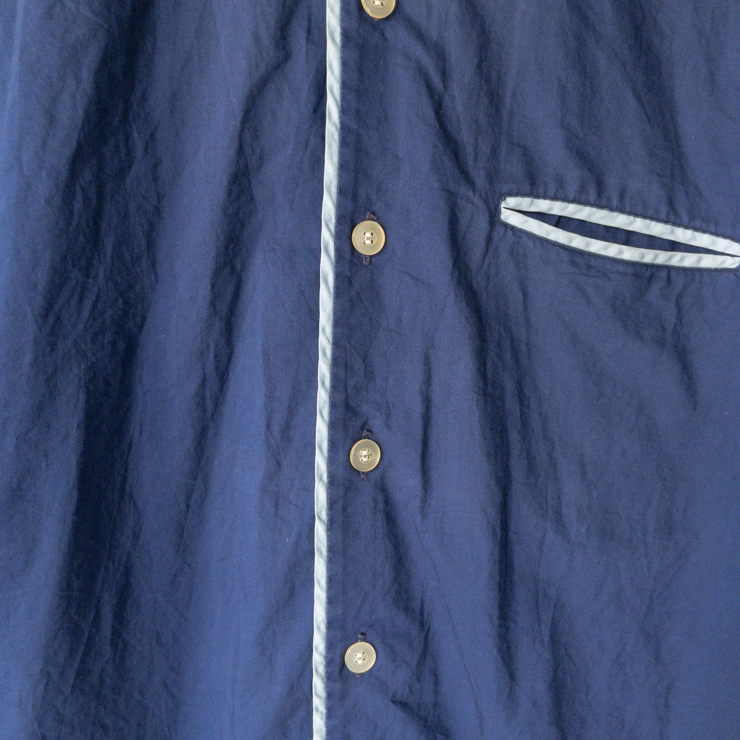 DONEGAL SOLID/PIPING PETTERN LONG SLEEVE SHIRTS 60'S VINTAGE