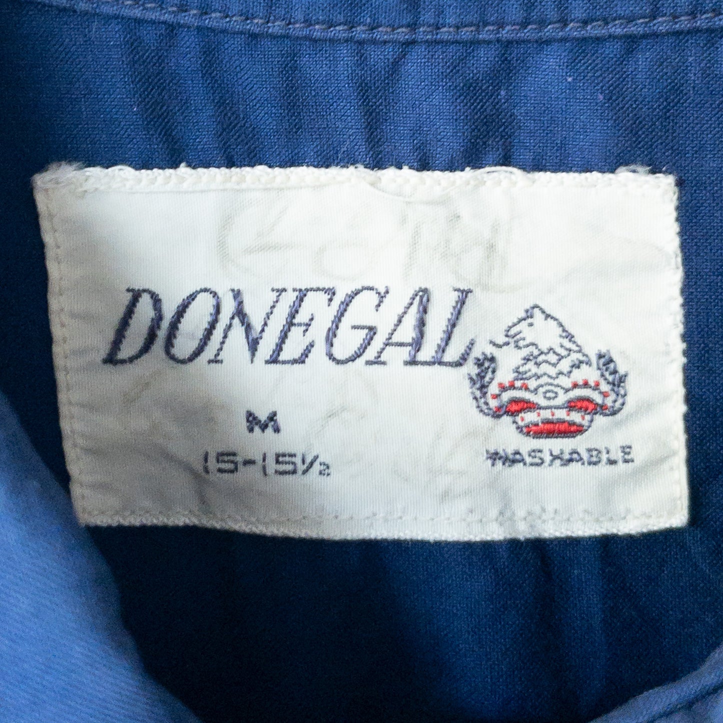 DONEGAL SOLID/PIPING PETTERN LONG SLEEVE SHIRTS 60'S VINTAGE