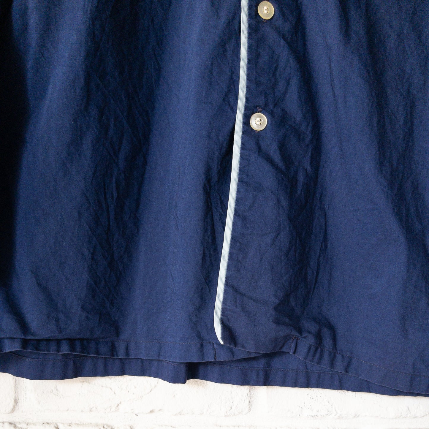 DONEGAL SOLID/PIPING PETTERN LONG SLEEVE SHIRTS 60'S VINTAGE