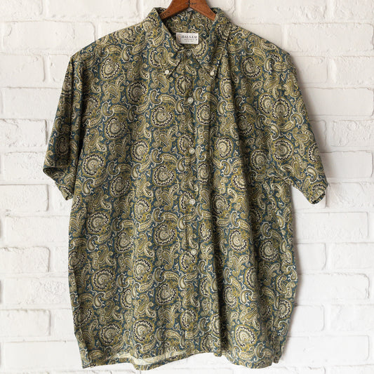 BALSAM PAISLEY PRINT B.D. BOX SHIRTS 50'-60'S DEAD STOCK