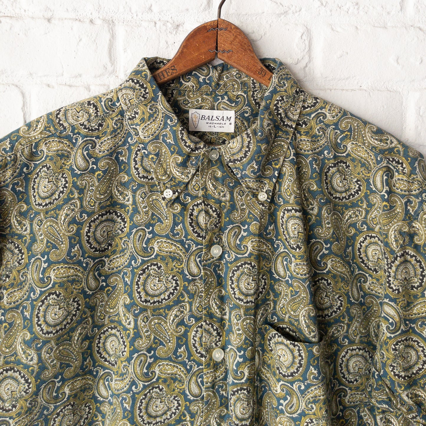 BALSAM PAISLEY PRINT B.D. BOX SHIRTS 50'-60'S DEAD STOCK