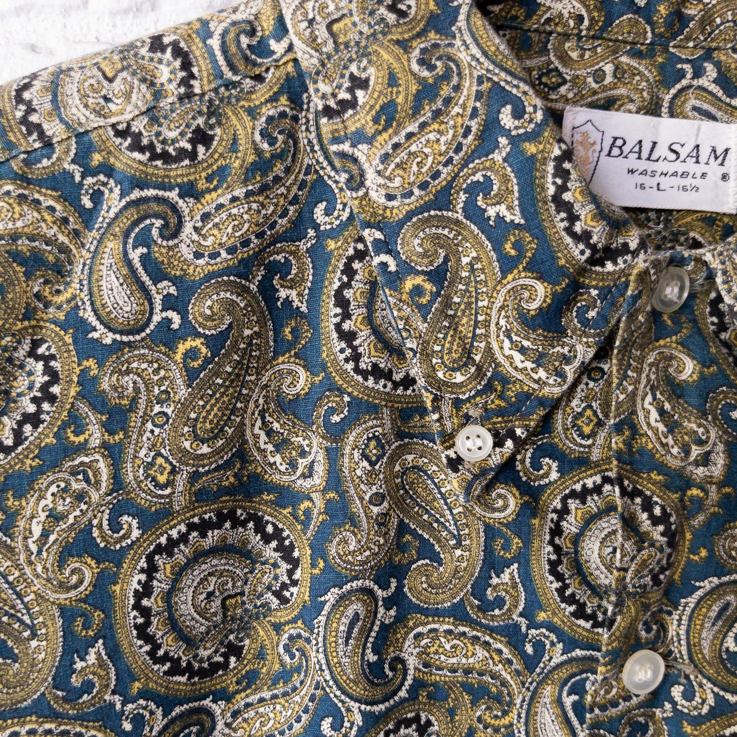 BALSAM PAISLEY PRINT B.D. BOX SHIRTS 50'-60'S DEAD STOCK