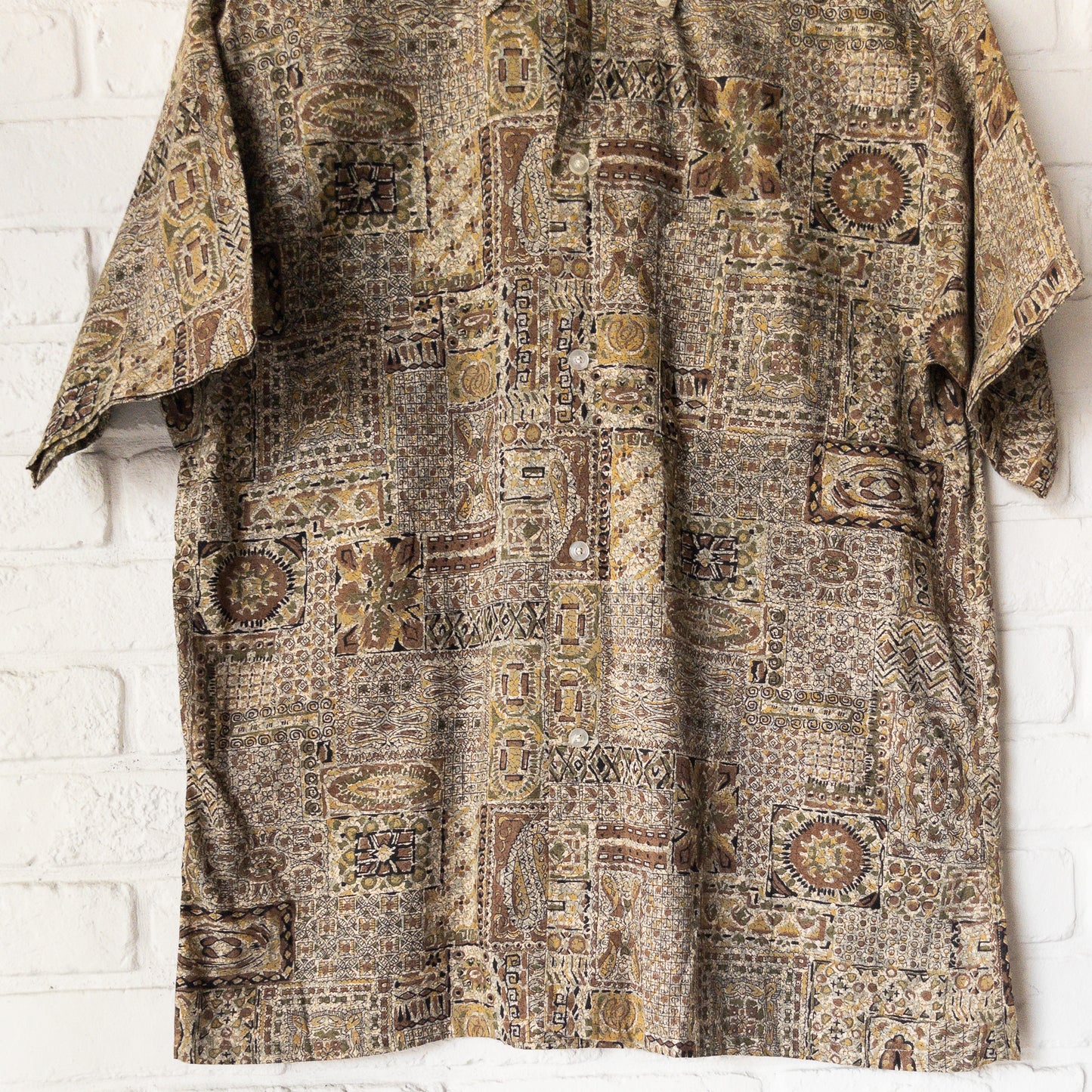 PLAYMATES BATIK PRINT B.D. BOX SHIRTS 50'-60'S DEAD STOCK