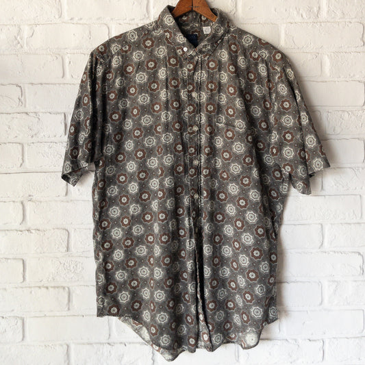 BRENT B.D.FINE PATTERN PRINT SHIRTS 60'S VINTAGE