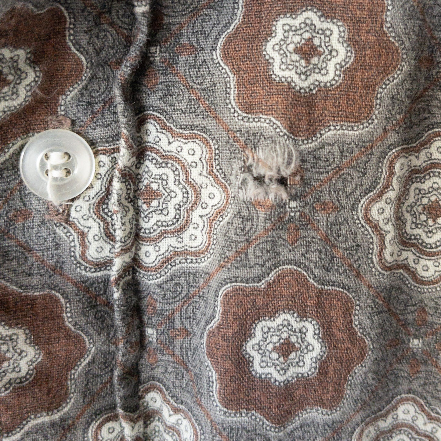 BRENT B.D.FINE PATTERN PRINT SHIRTS 60'S VINTAGE