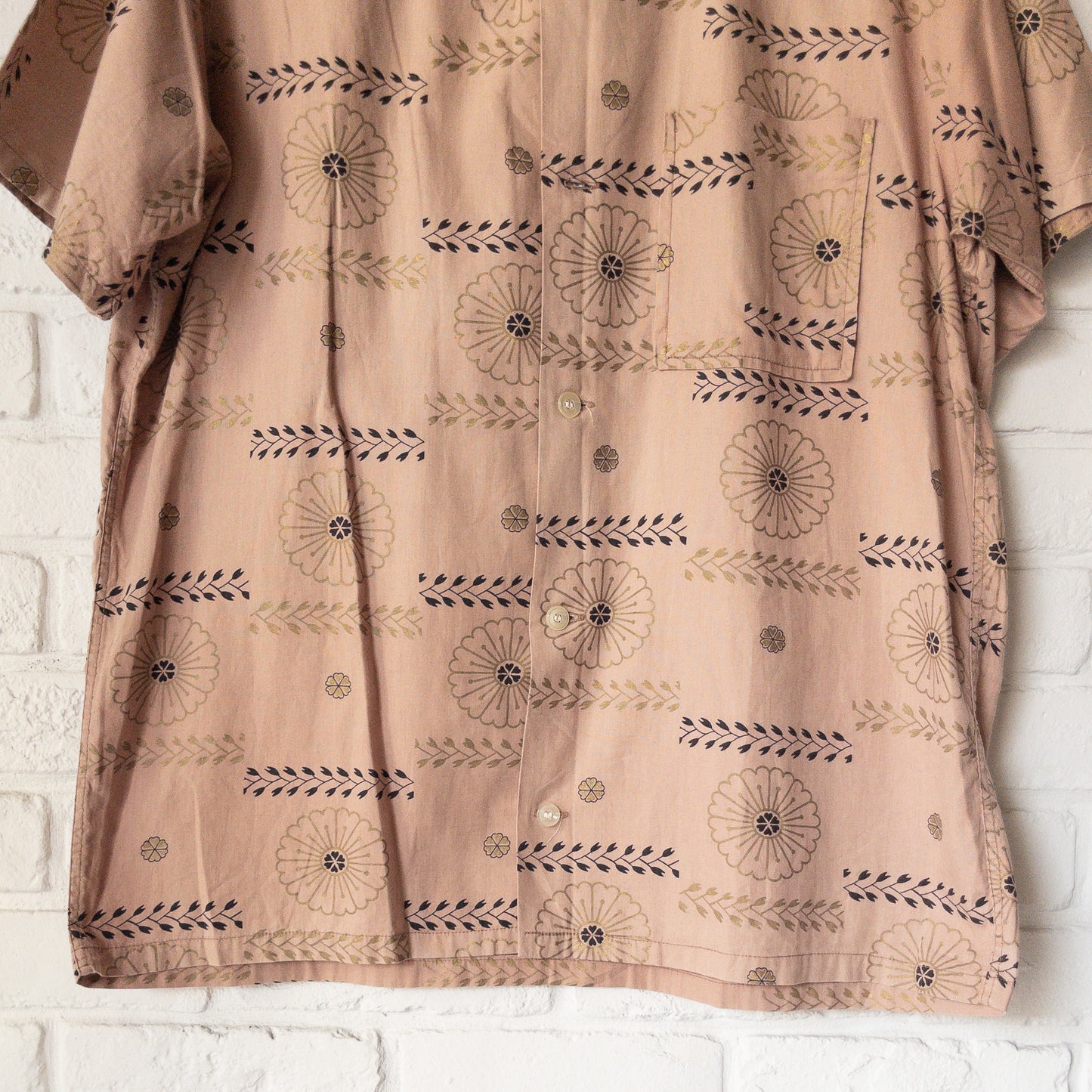 CALIFORNIA FINE PATTERN OPEN COLOR SHIRTS 50'S VINTAGE