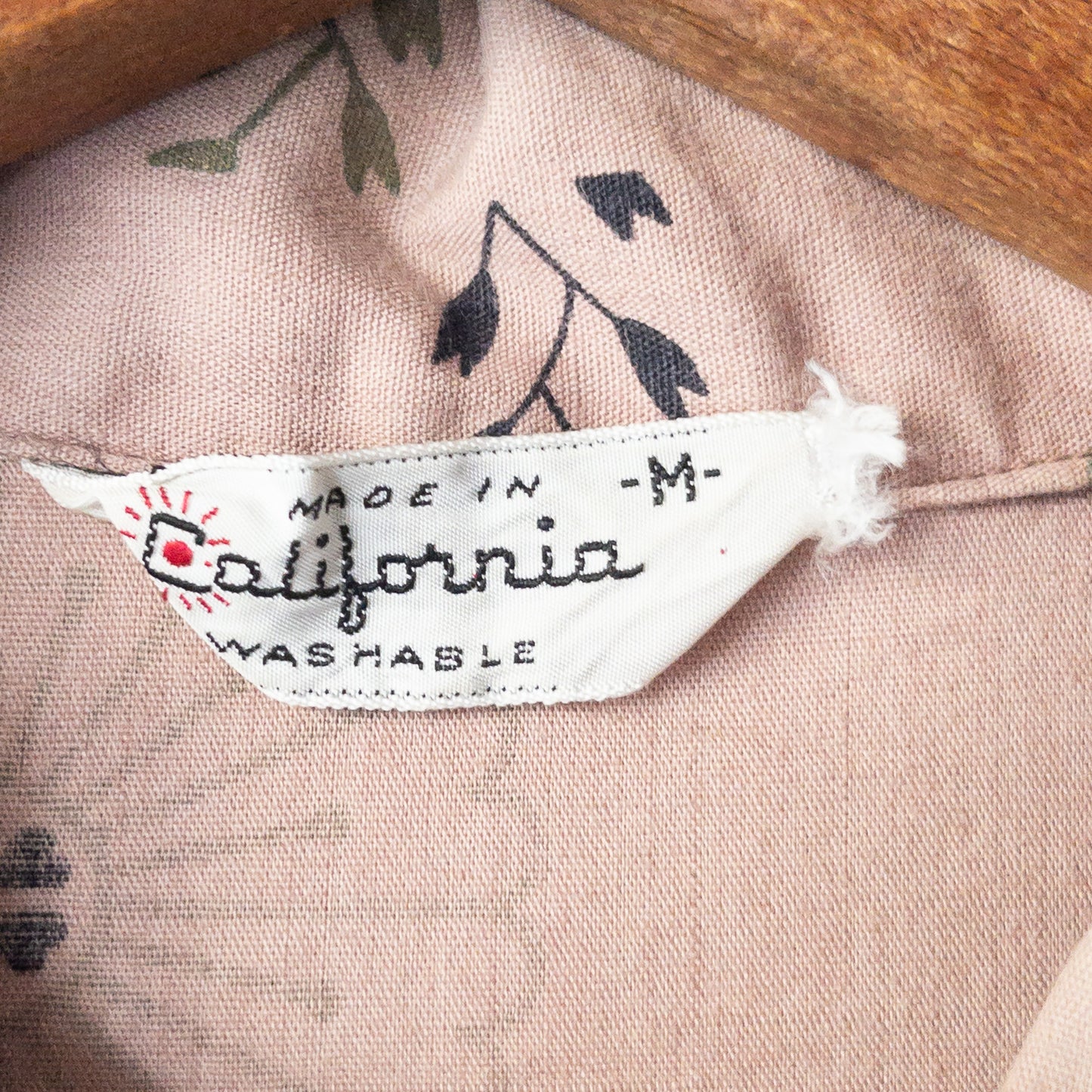 CALIFORNIA FINE PATTERN OPEN COLOR SHIRTS 50'S VINTAGE
