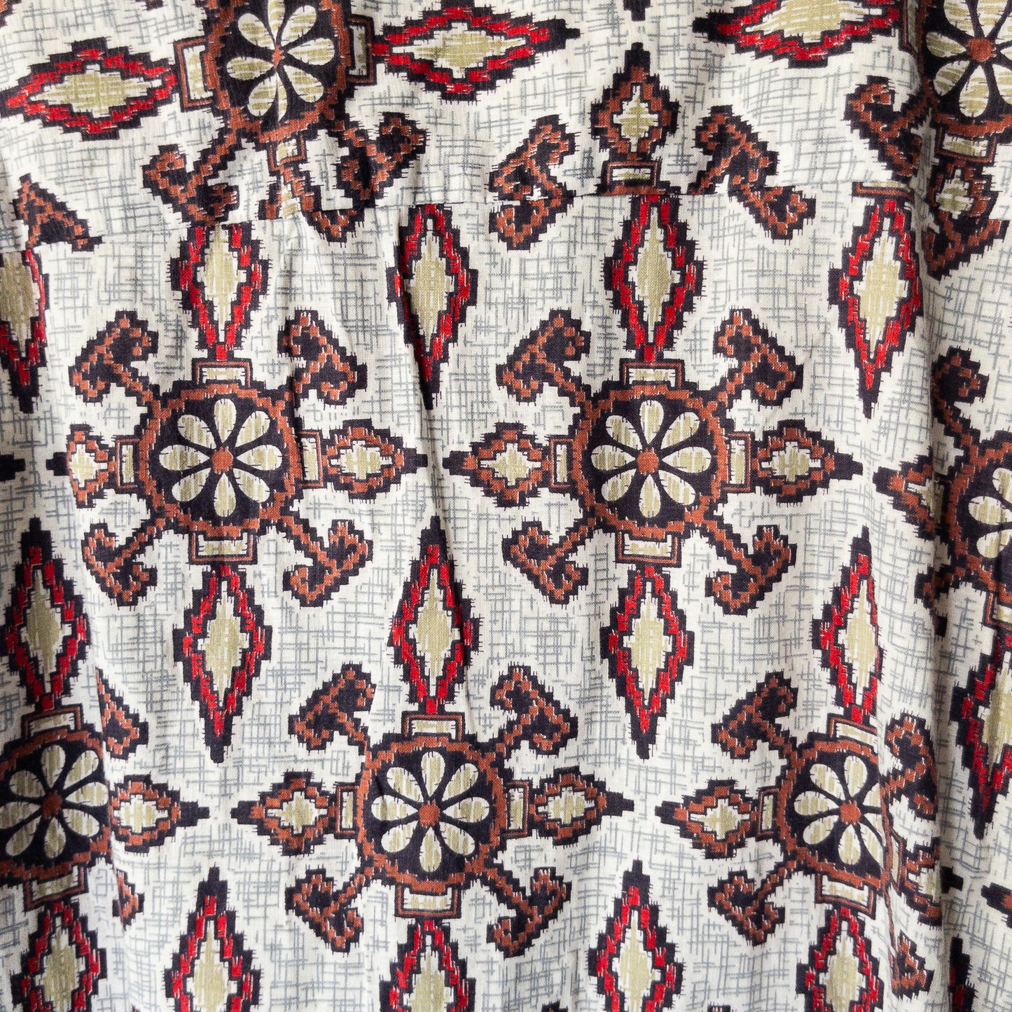 WASH'N WEAR BATIK/FINE PRINT BOX SHIRTS 50'-60'S DEAD STOCK