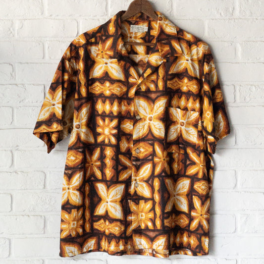 COQUINA COURT BATIK PATTERN OPEN COLOR SHIRTS 50'-60'S NOS