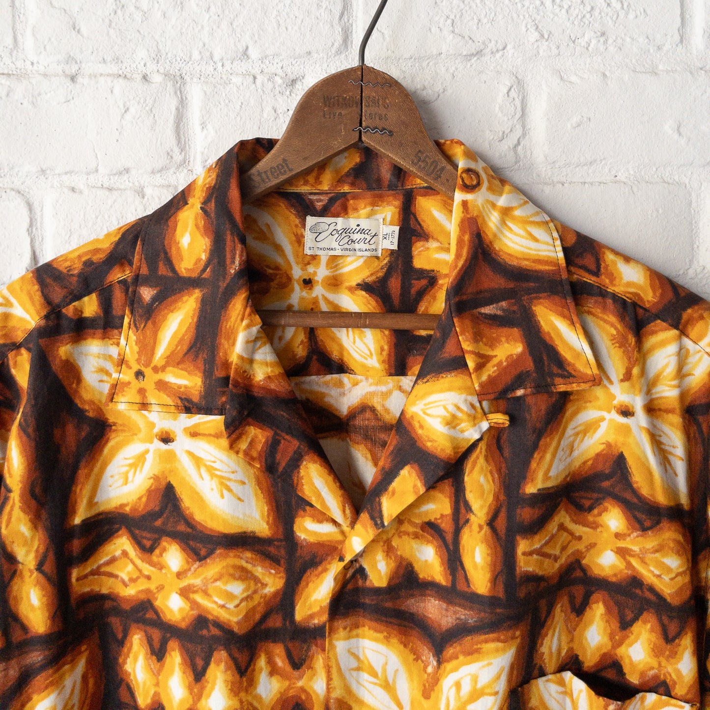 COQUINA COURT BATIK PATTERN OPEN COLOR SHIRTS 50'-60'S NOS