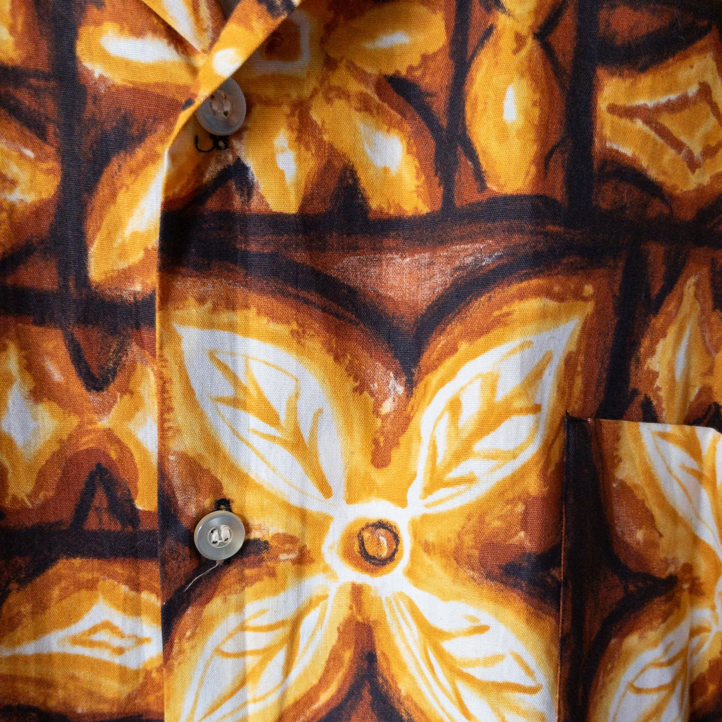 COQUINA COURT BATIK PATTERN OPEN COLOR SHIRTS 50'-60'S NOS