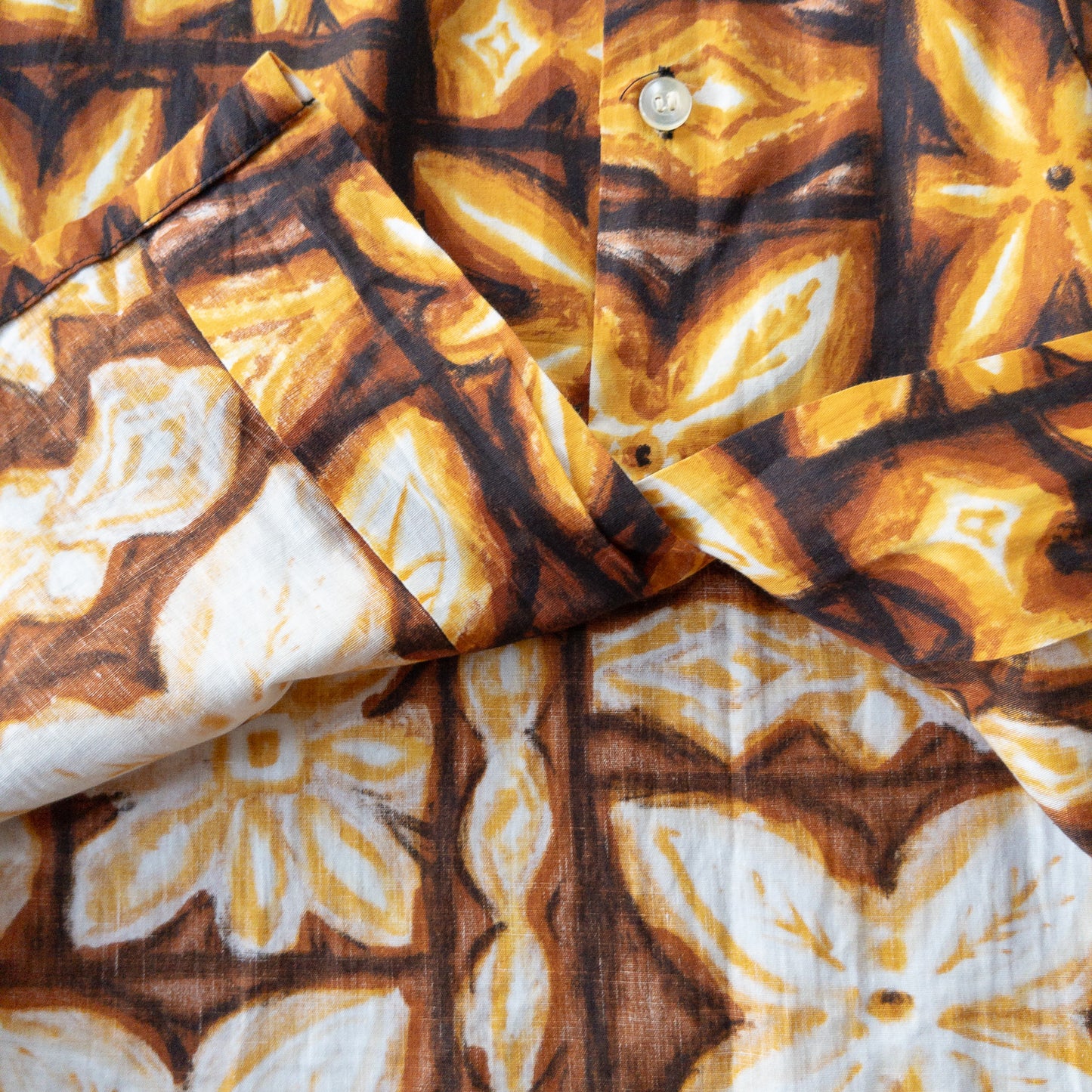 COQUINA COURT BATIK PATTERN OPEN COLOR SHIRTS 50'-60'S NOS