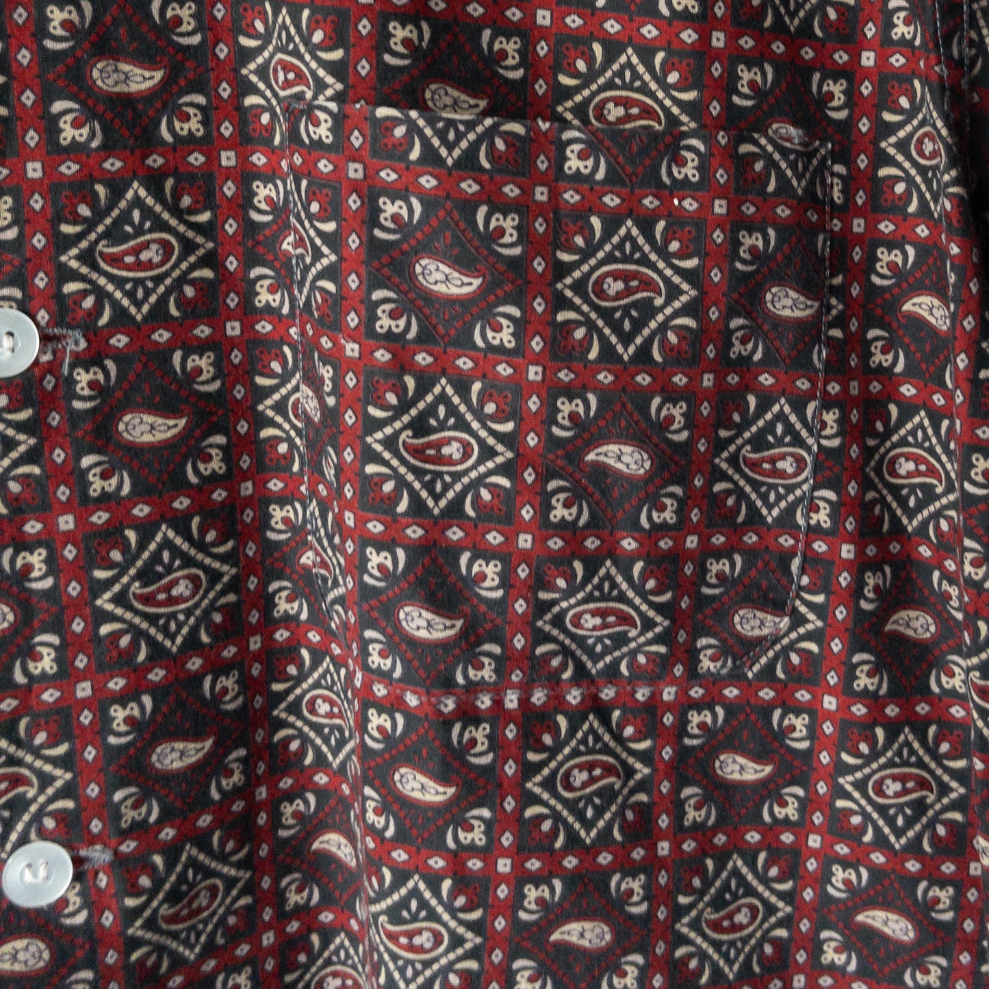 PILGRIM B.D.3/4 QUATER SLEEVE PAISLEY PRINT BOX SHIRTS VINTAGE 60'S