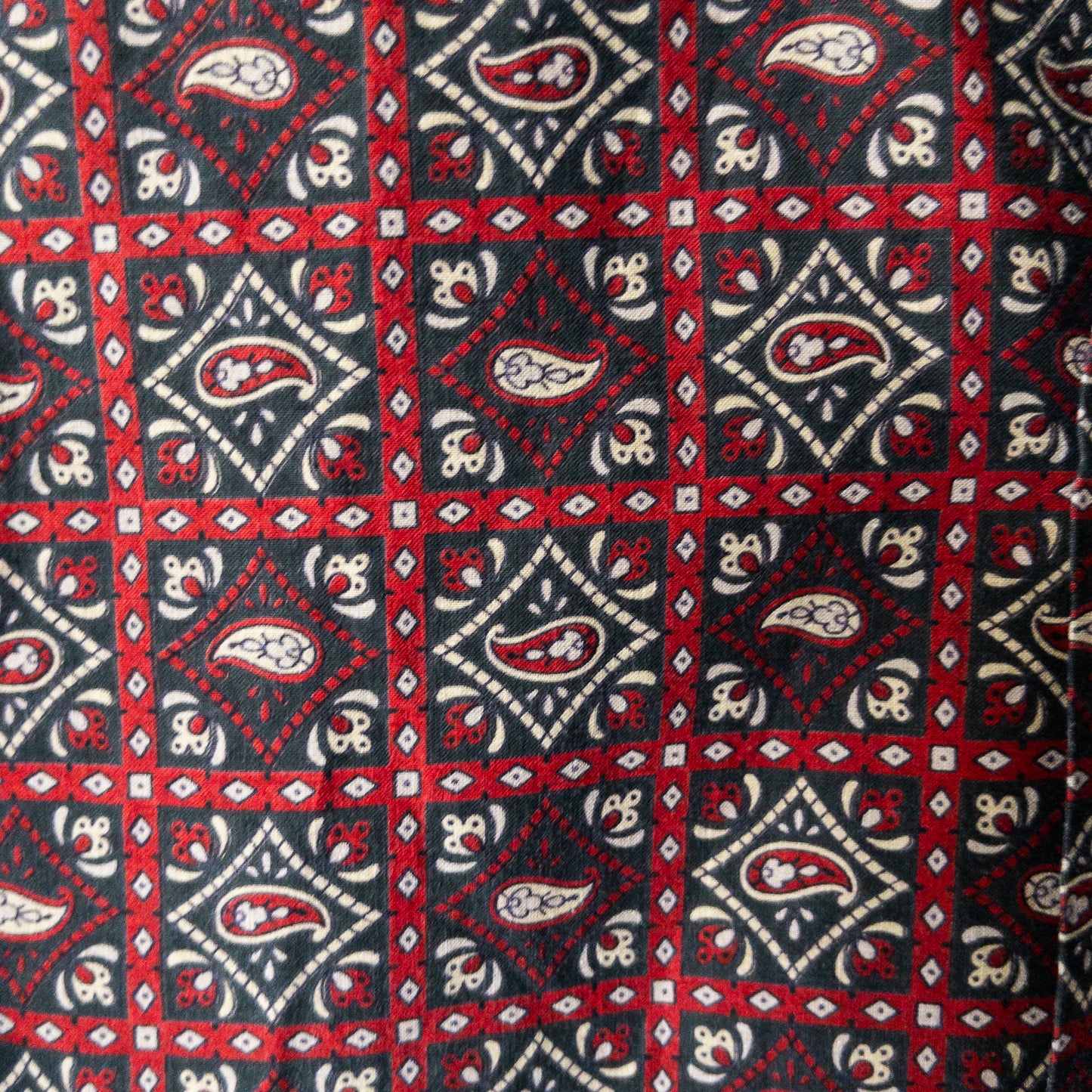 PILGRIM B.D.3/4 QUATER SLEEVE PAISLEY PRINT BOX SHIRTS VINTAGE 60'S